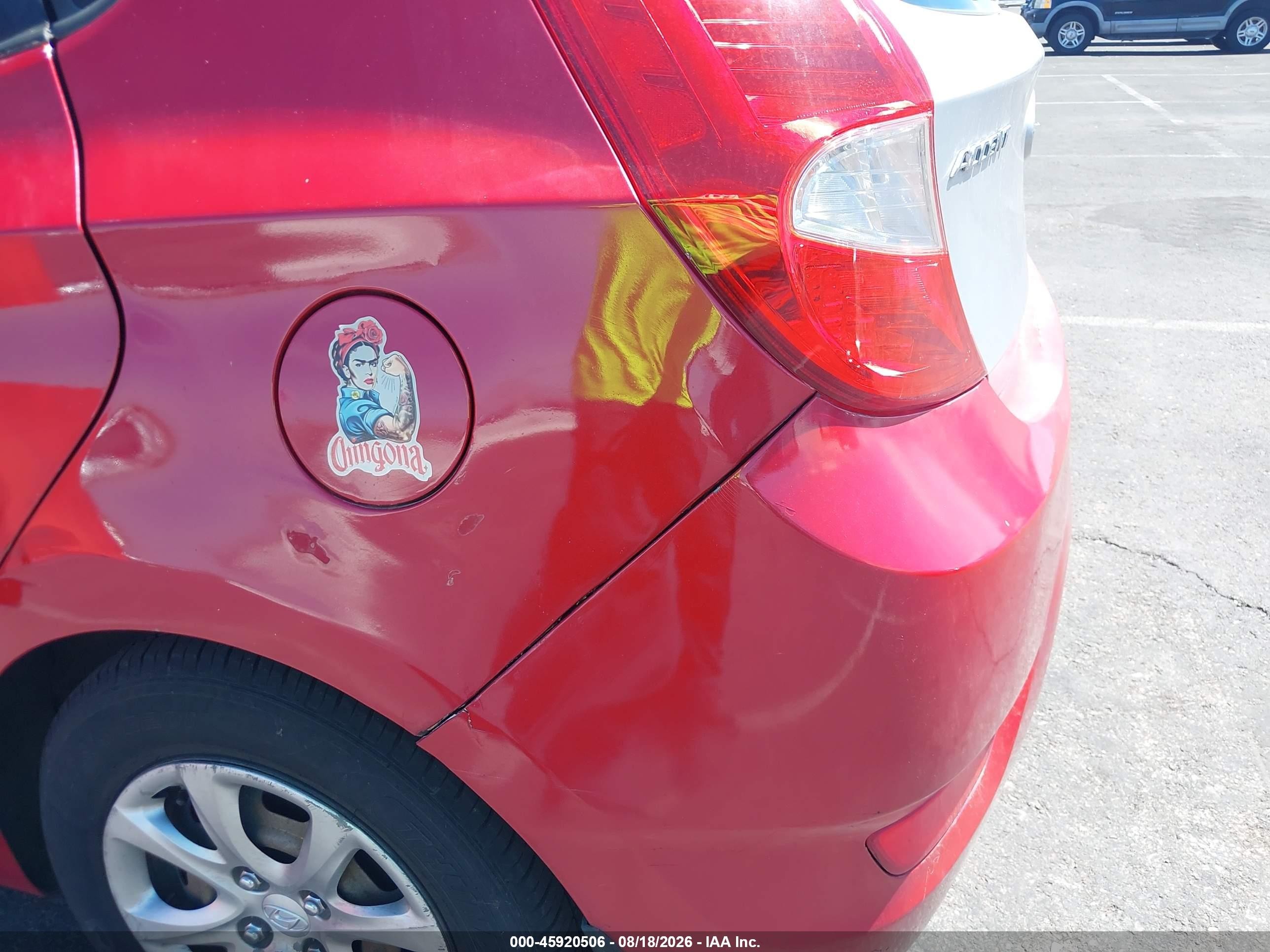 2014 Hyundai Accent Gs Red vin: KMHCT5AE6EU175795