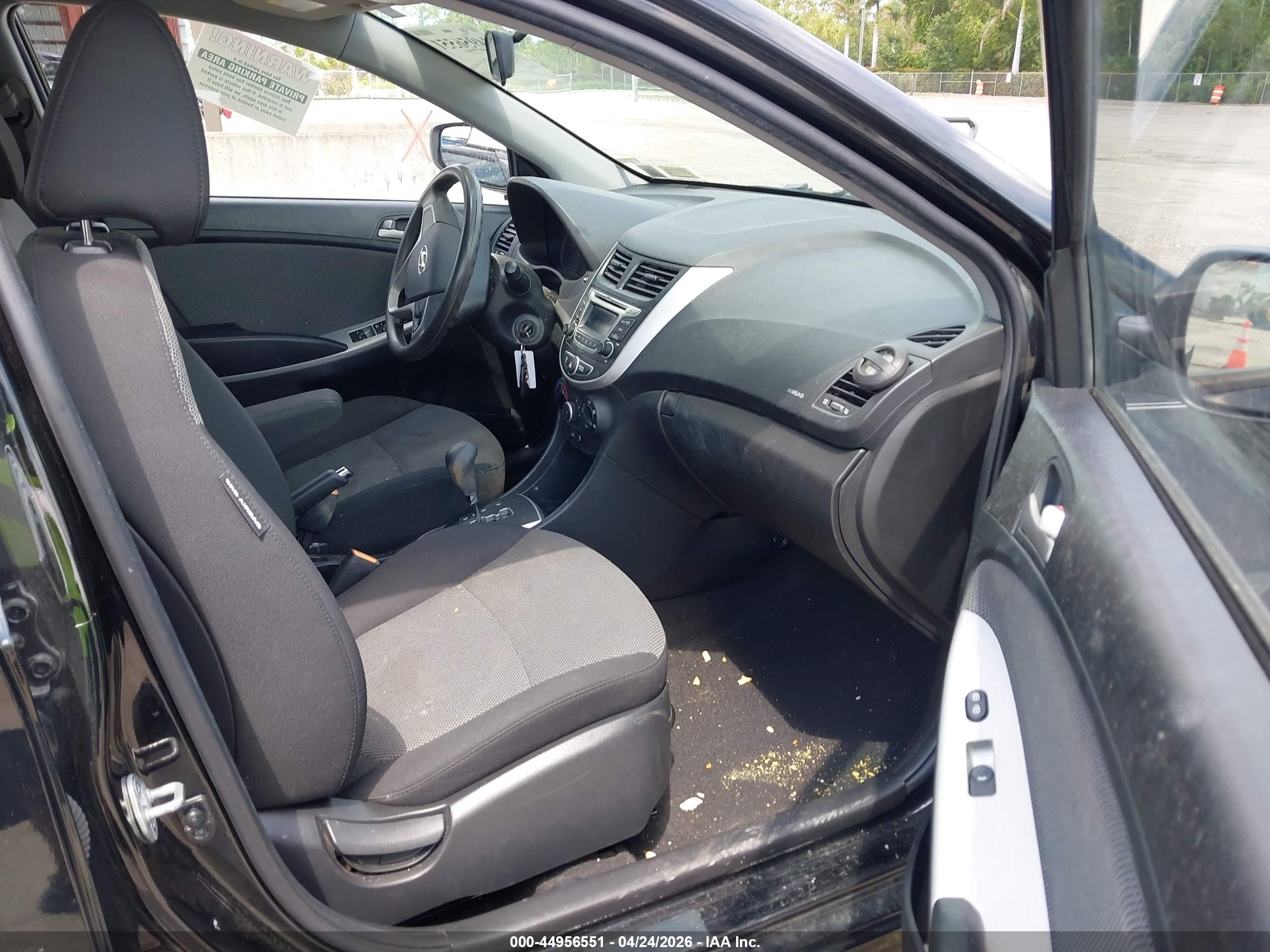 2014 Hyundai Accent Gs Black vin: KMHCT5AE6EU183525