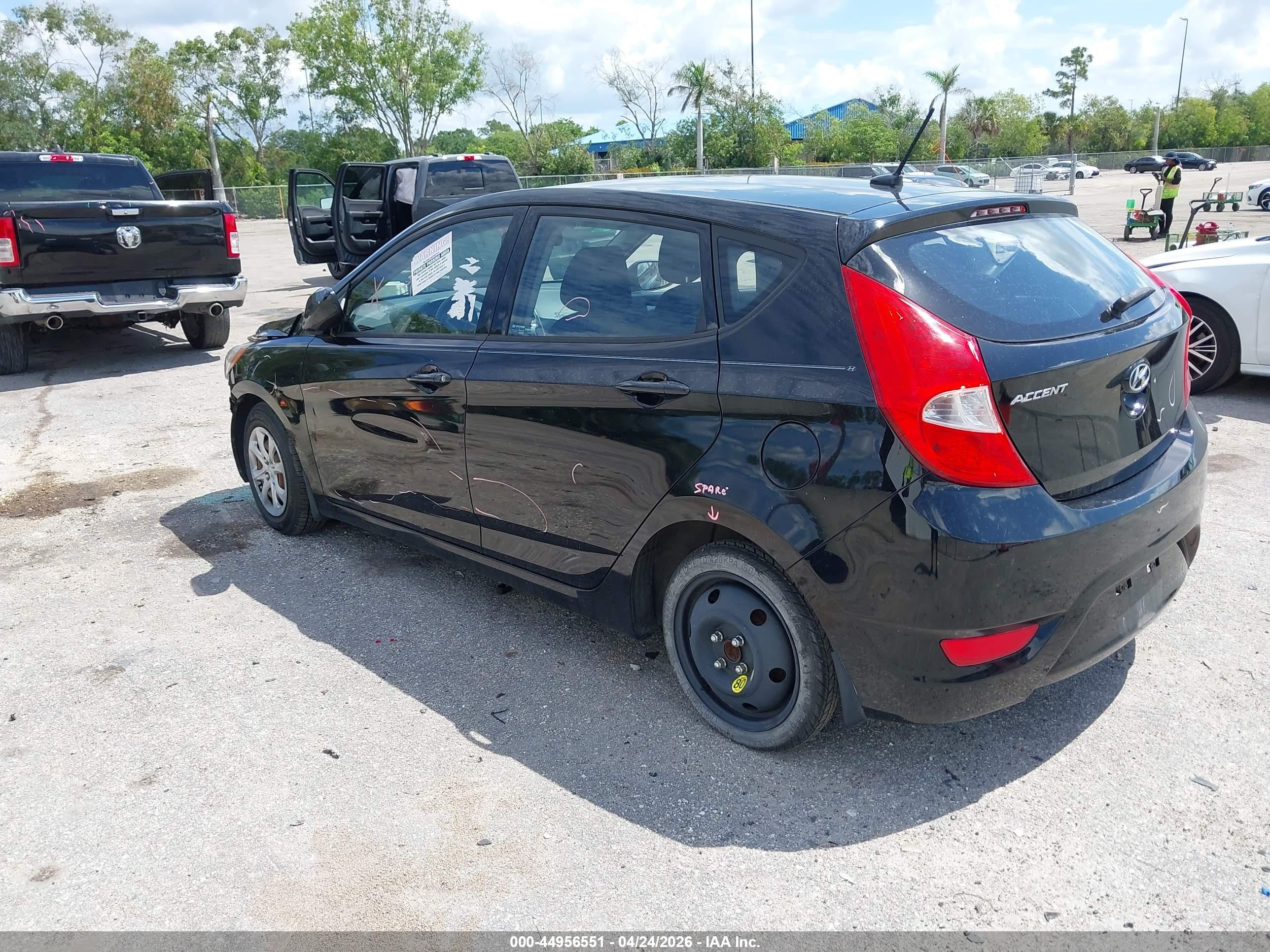 2014 Hyundai Accent Gs Black vin: KMHCT5AE6EU183525