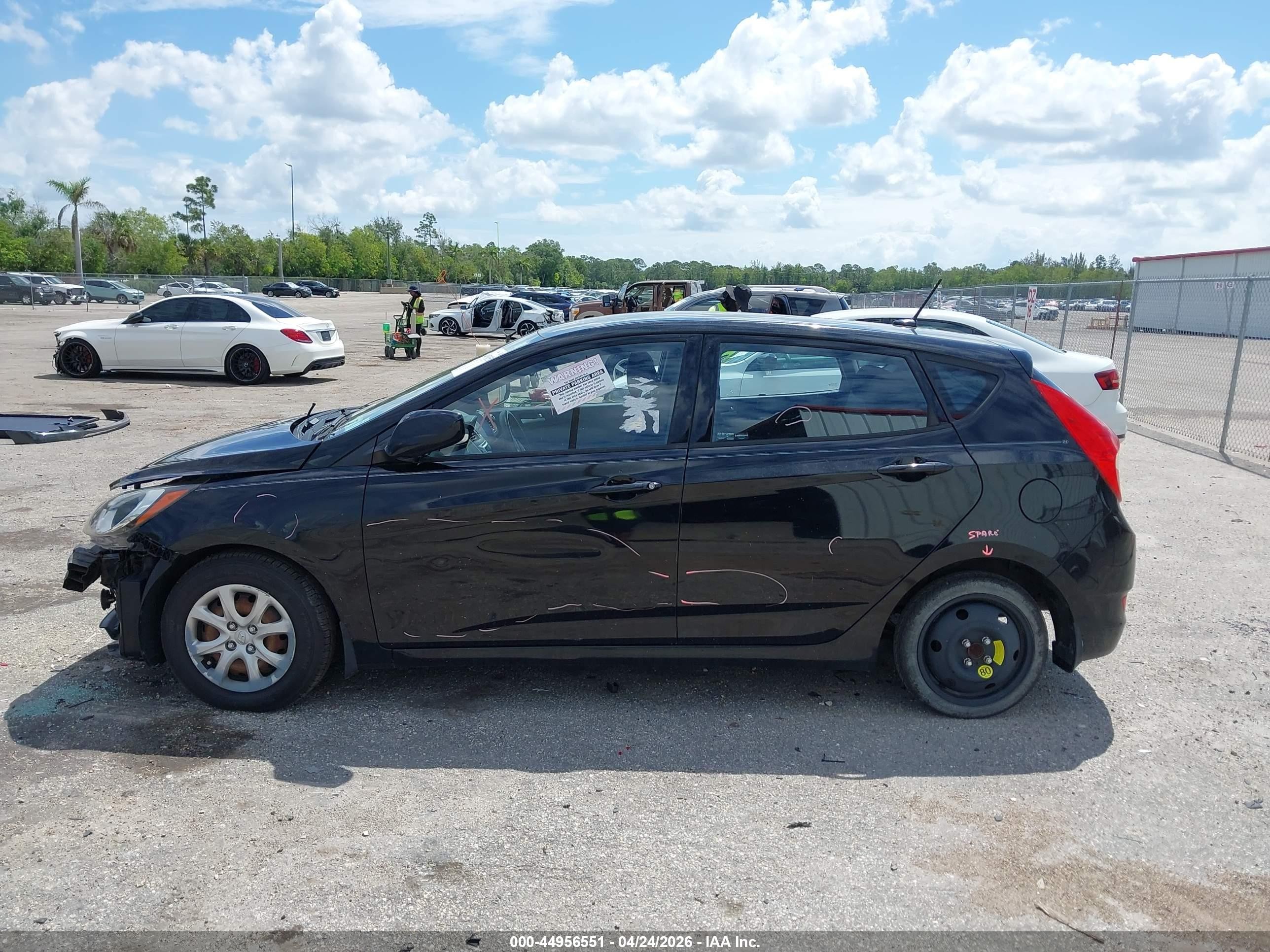 2014 Hyundai Accent Gs Black vin: KMHCT5AE6EU183525