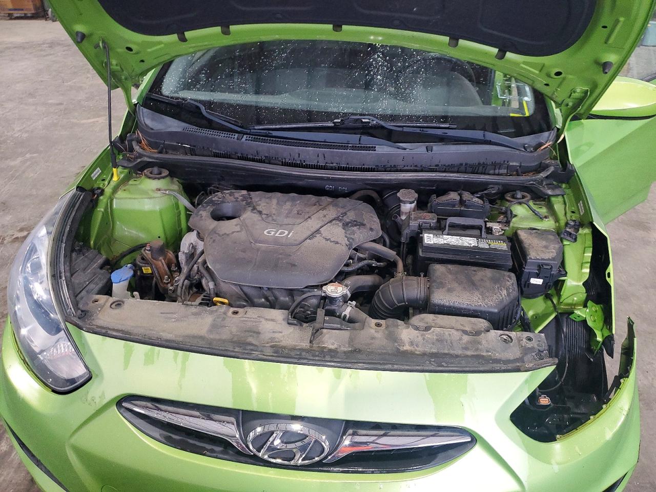2014 Hyundai Accent Gs Green vin: KMHCT5AE6EU185744