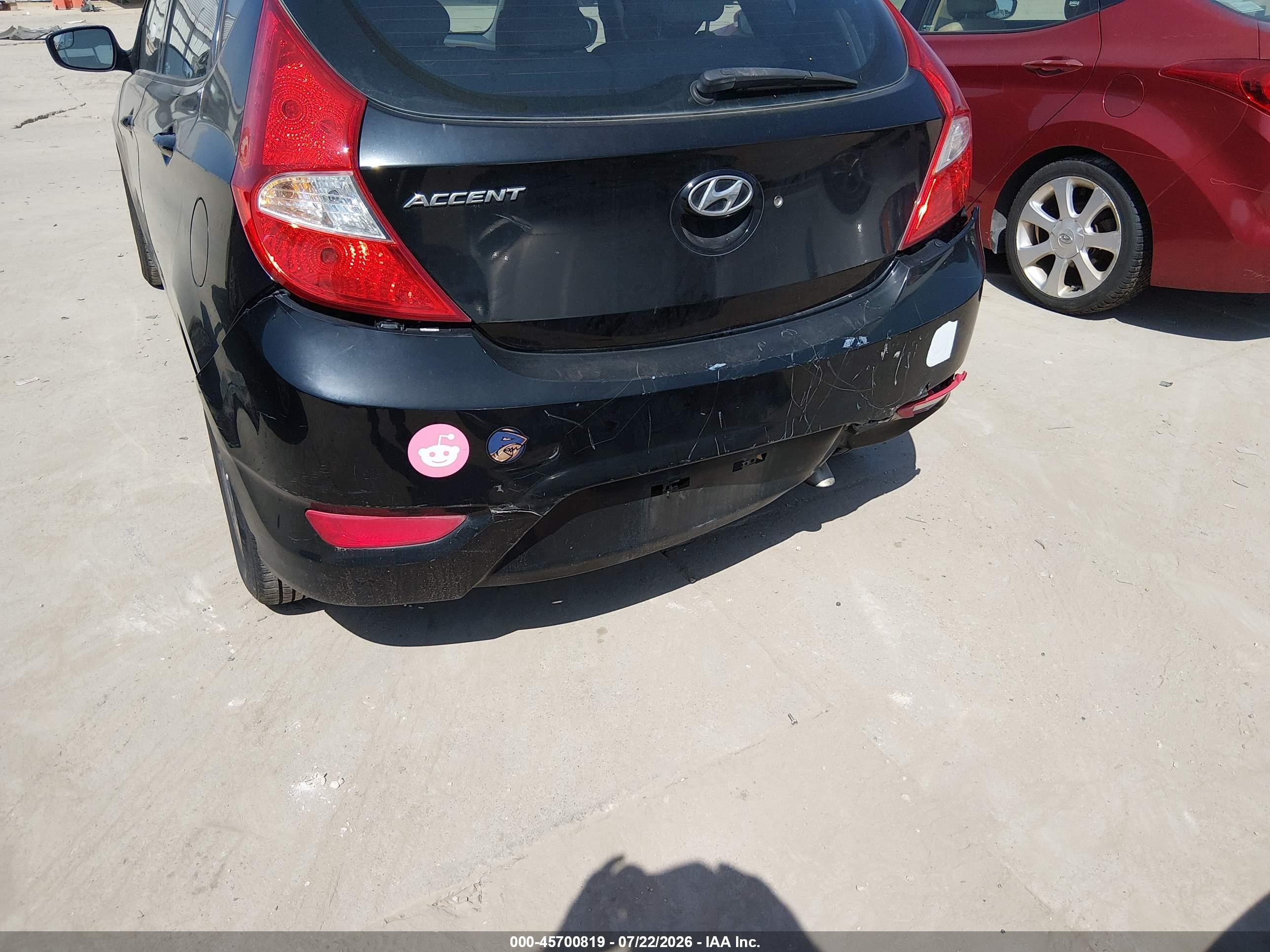 2014 Hyundai Accent Gs Black vin: KMHCT5AE6EU194752