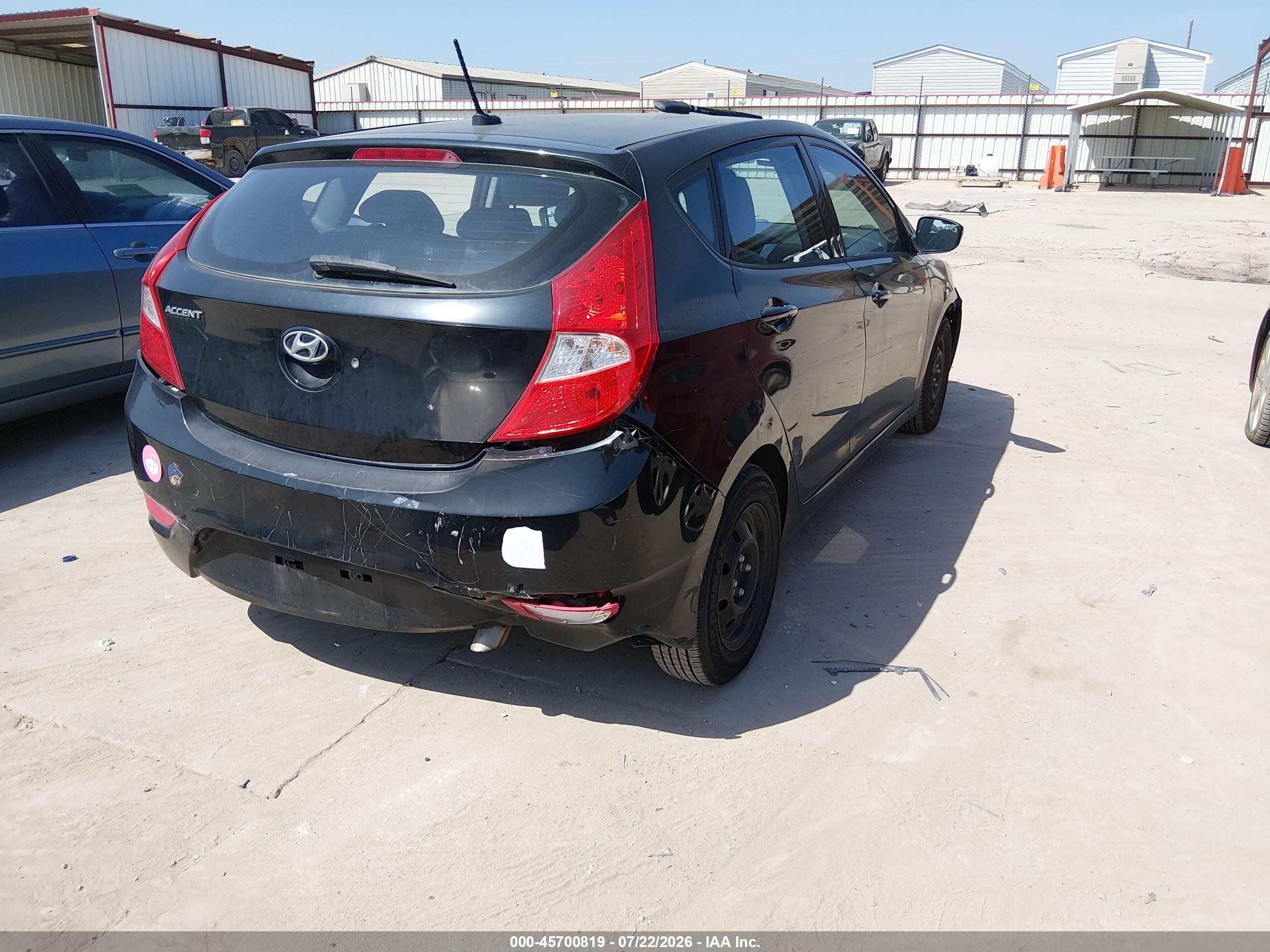 2014 Hyundai Accent Gs Black vin: KMHCT5AE6EU194752