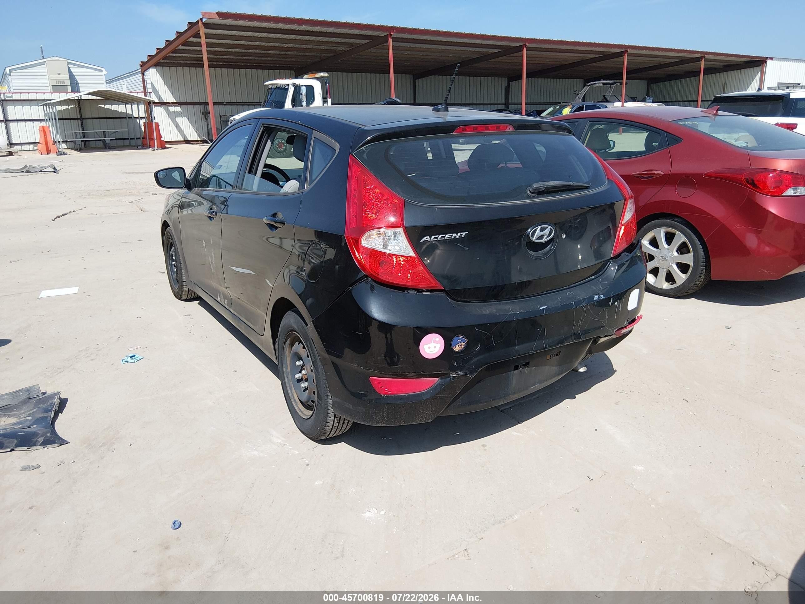 2014 Hyundai Accent Gs Black vin: KMHCT5AE6EU194752