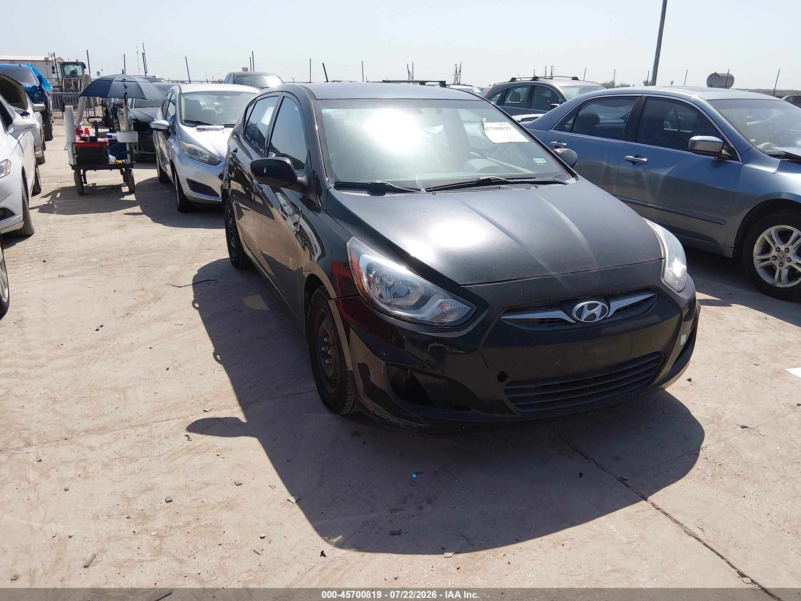 2014 Hyundai Accent Gs Black vin: KMHCT5AE6EU194752