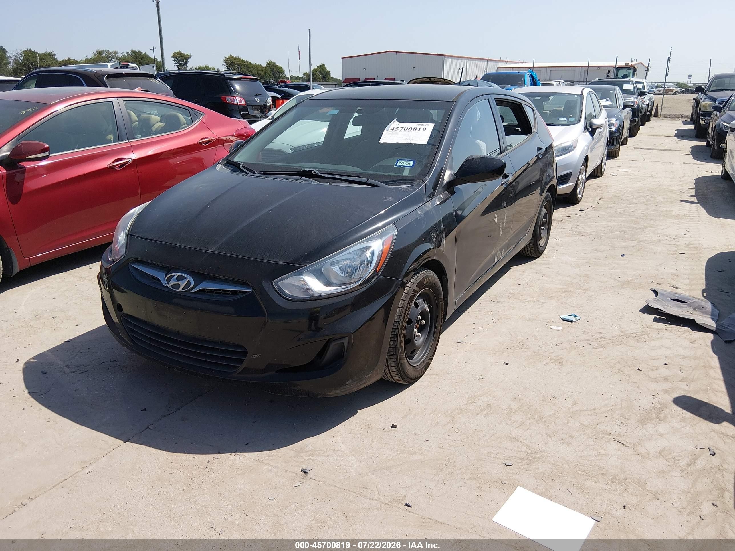 2014 Hyundai Accent Gs Black vin: KMHCT5AE6EU194752