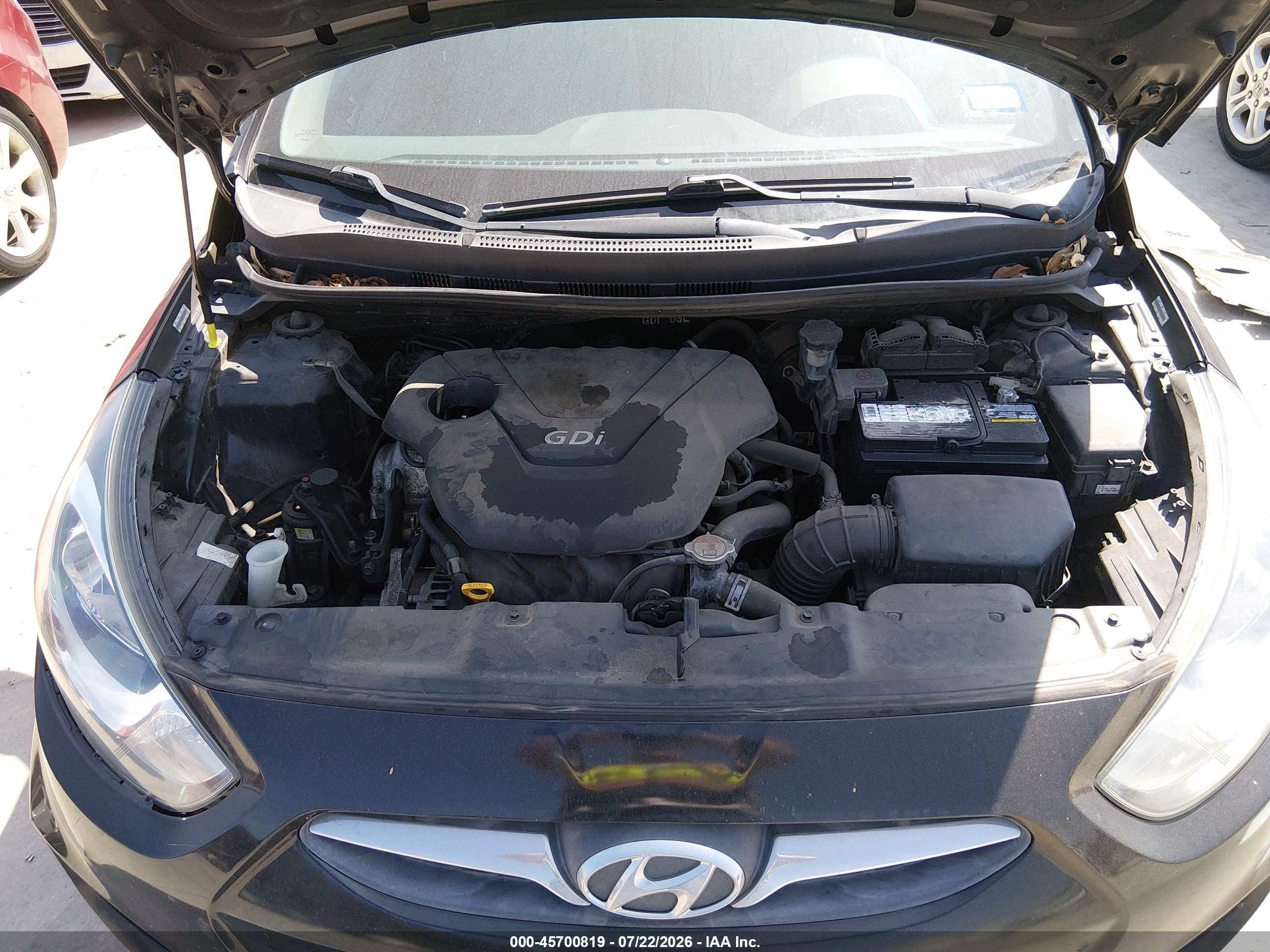 2014 Hyundai Accent Gs Black vin: KMHCT5AE6EU194752