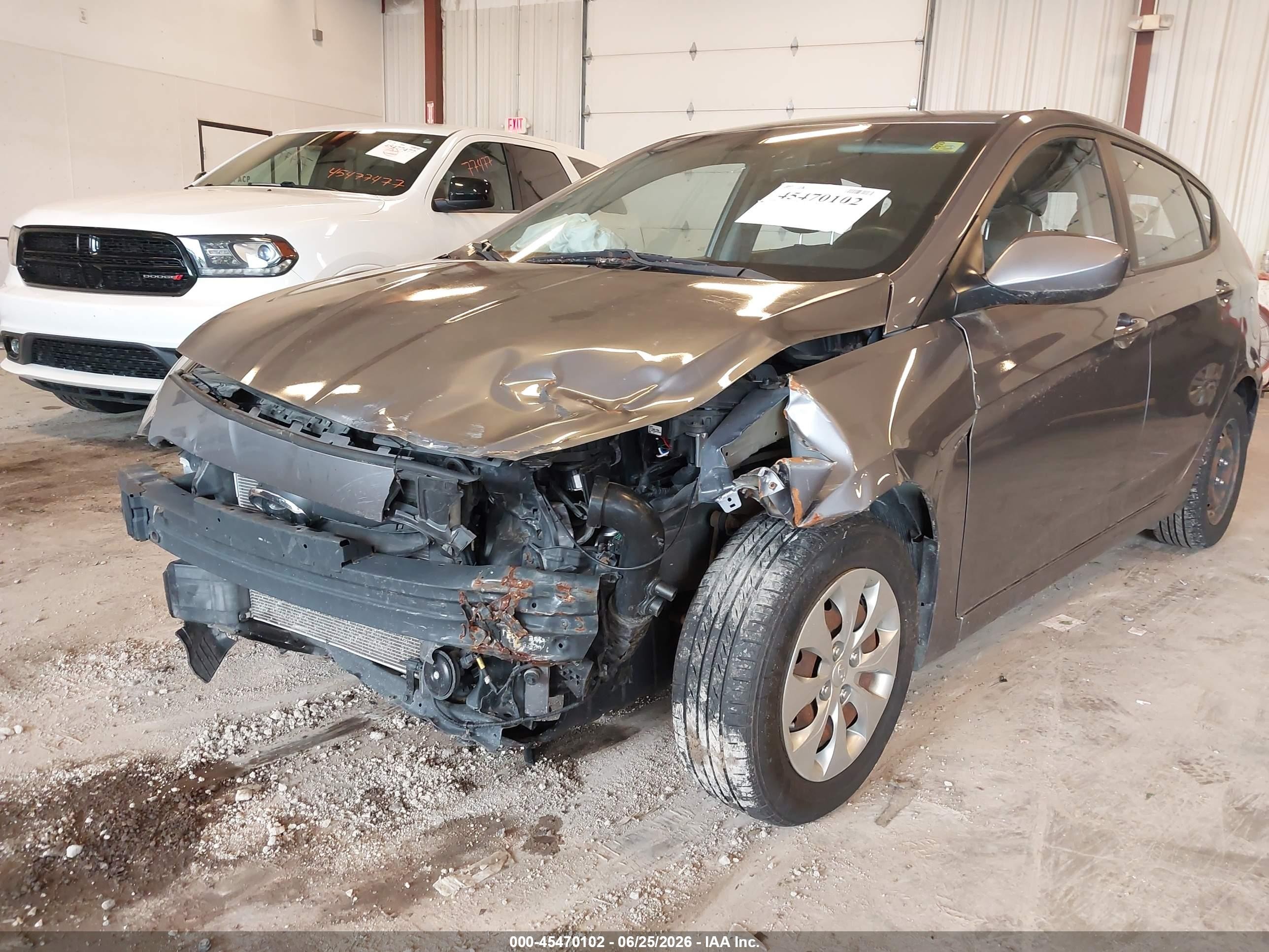 2015 Hyundai Accent Gs Gray vin: KMHCT5AE6FU216895