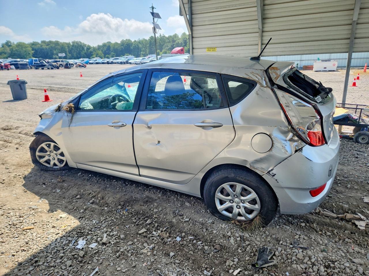2012 Hyundai Accent Gs Silver vin: KMHCT5AE7CU006298
