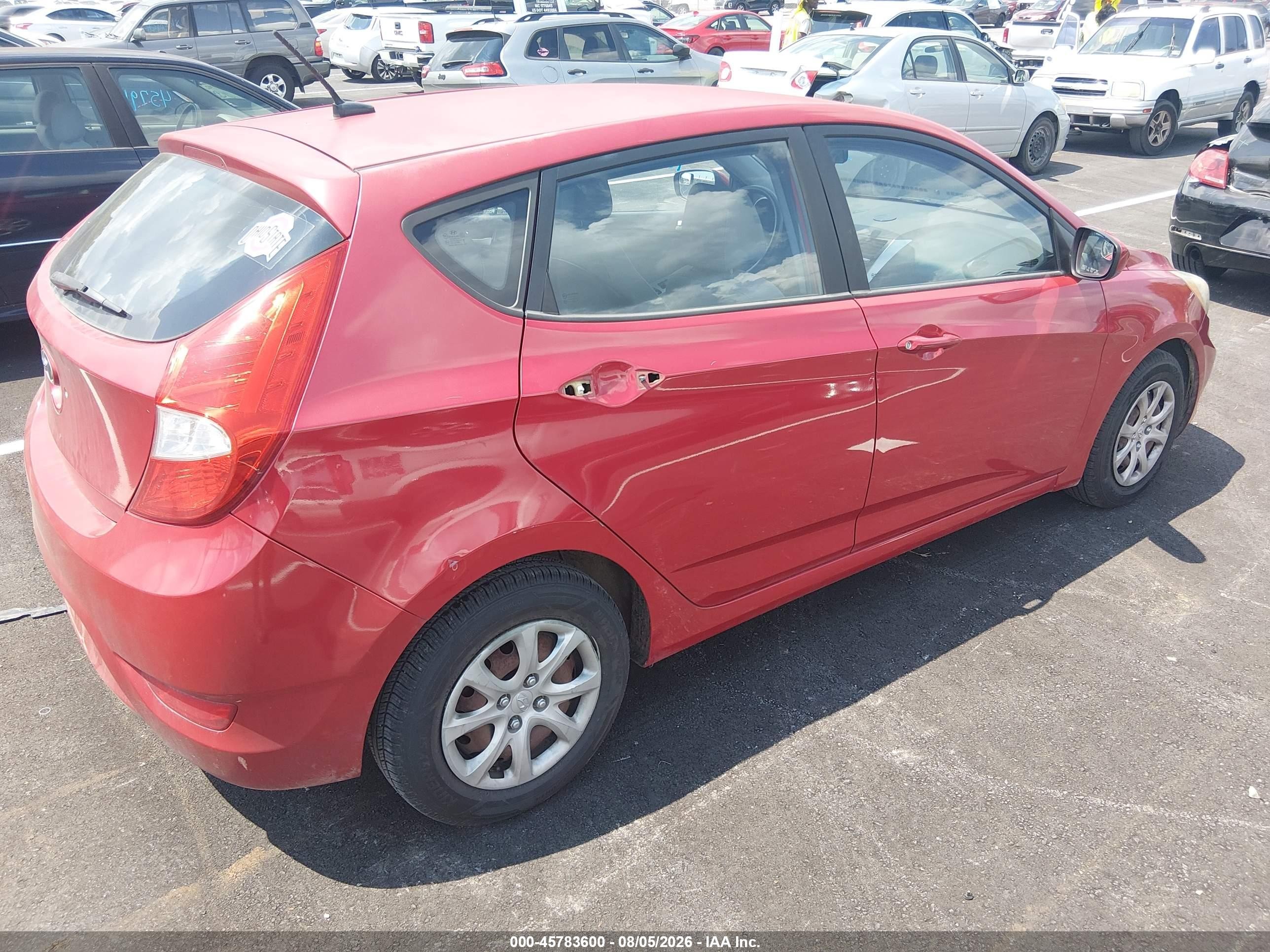 2012 Hyundai Accent Gs Red vin: KMHCT5AE7CU012229