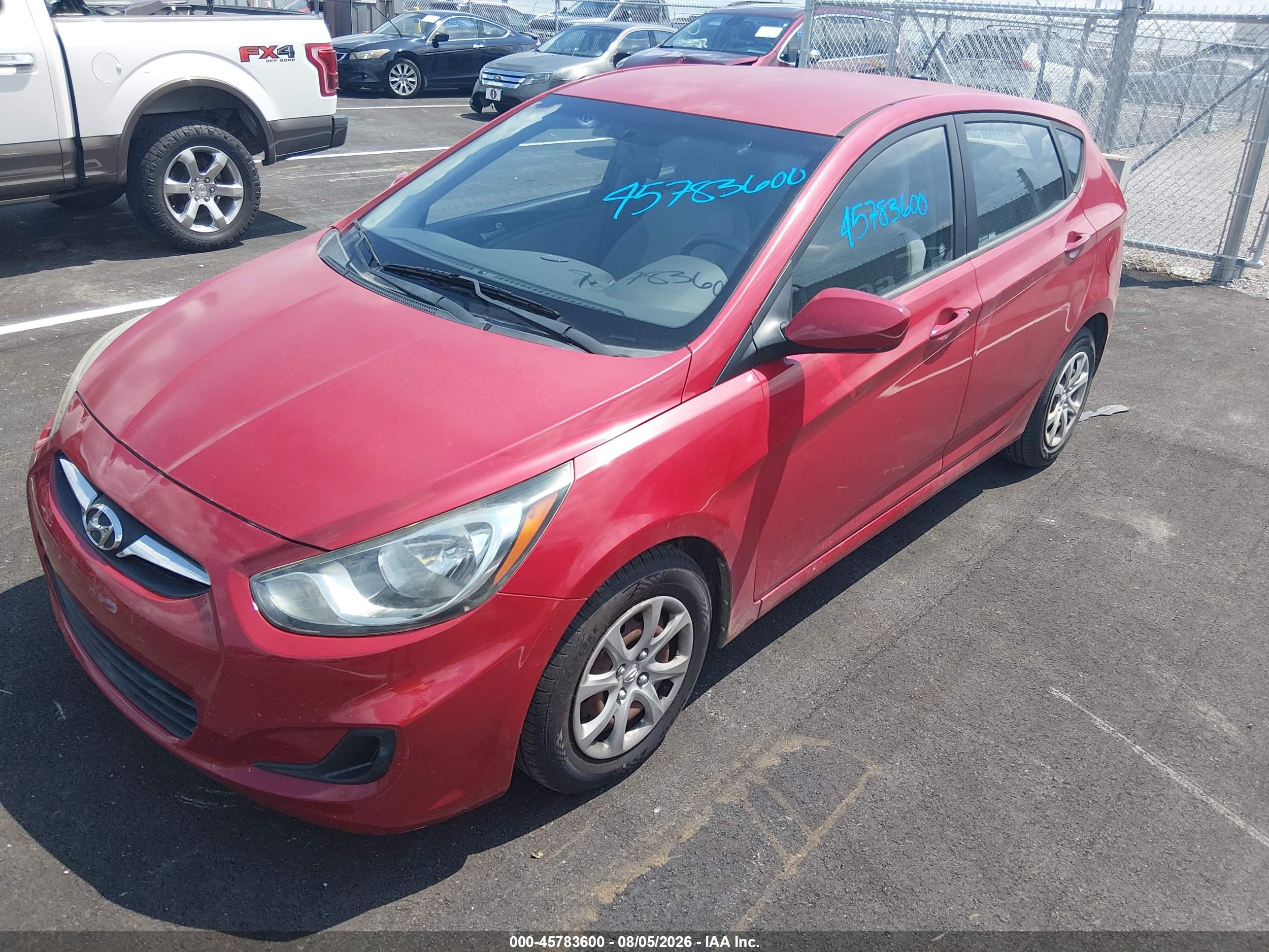 2012 Hyundai Accent Gs Red vin: KMHCT5AE7CU012229