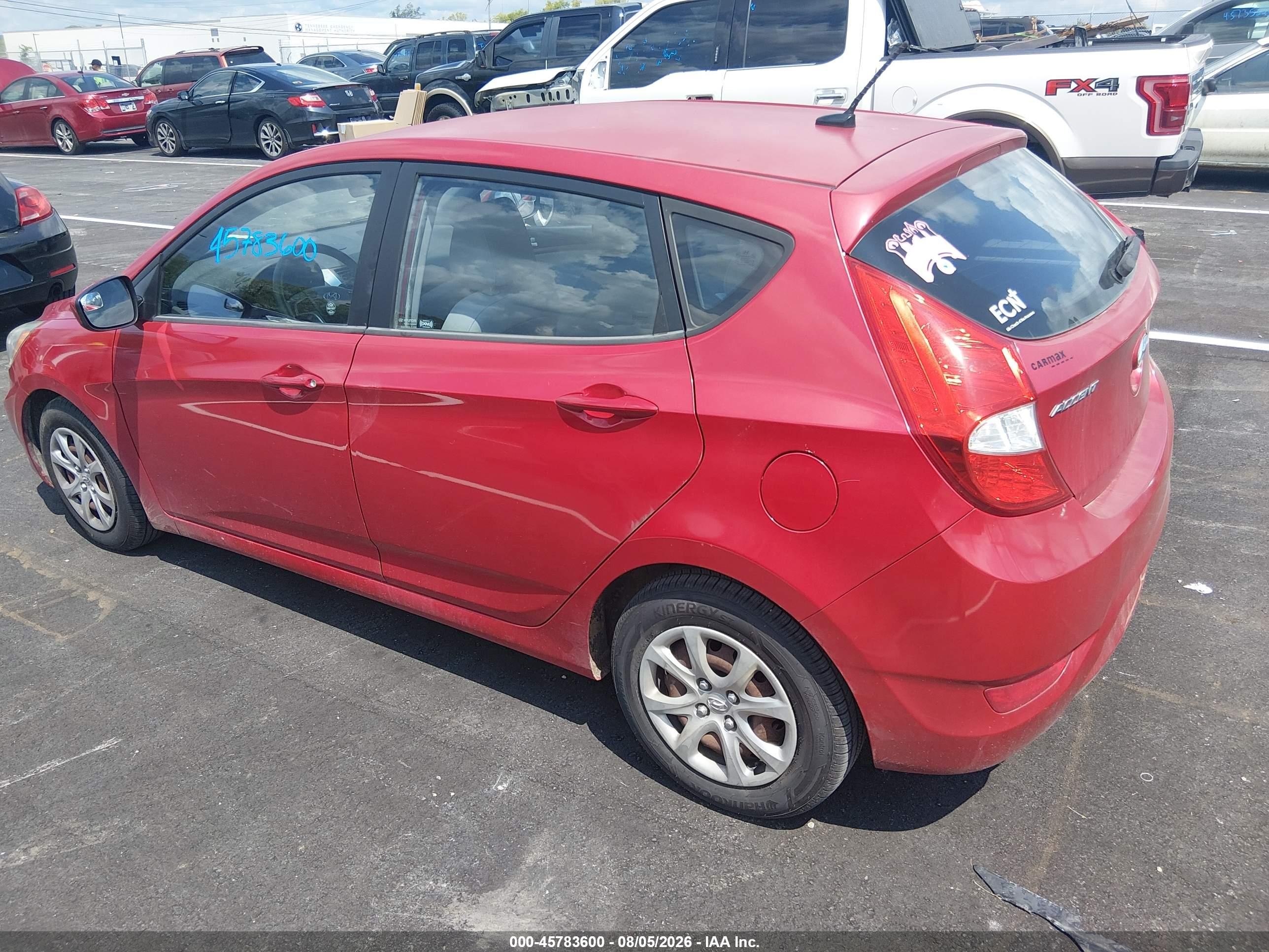 2012 Hyundai Accent Gs Red vin: KMHCT5AE7CU012229