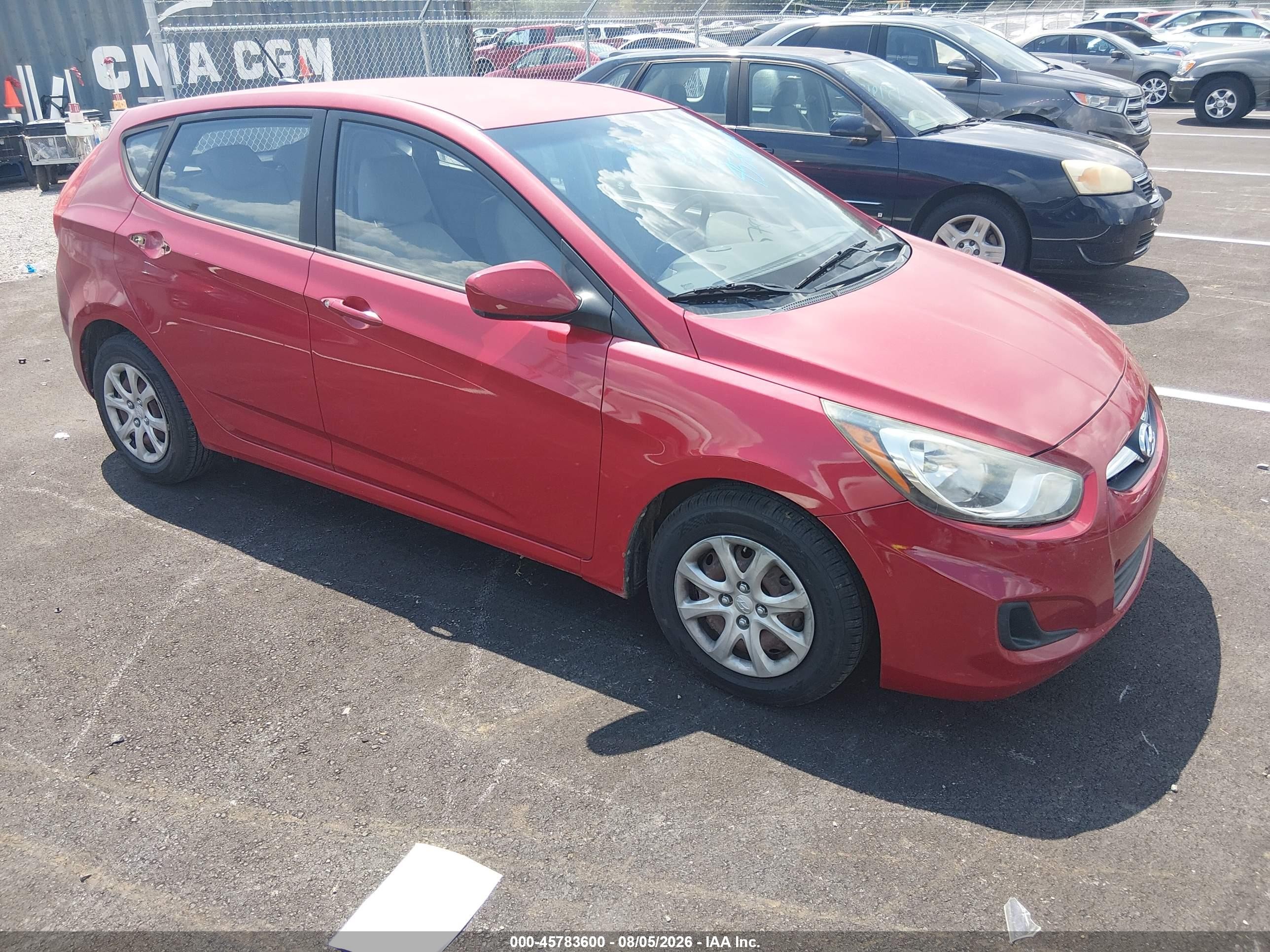 2012 Hyundai Accent Gs Red vin: KMHCT5AE7CU012229
