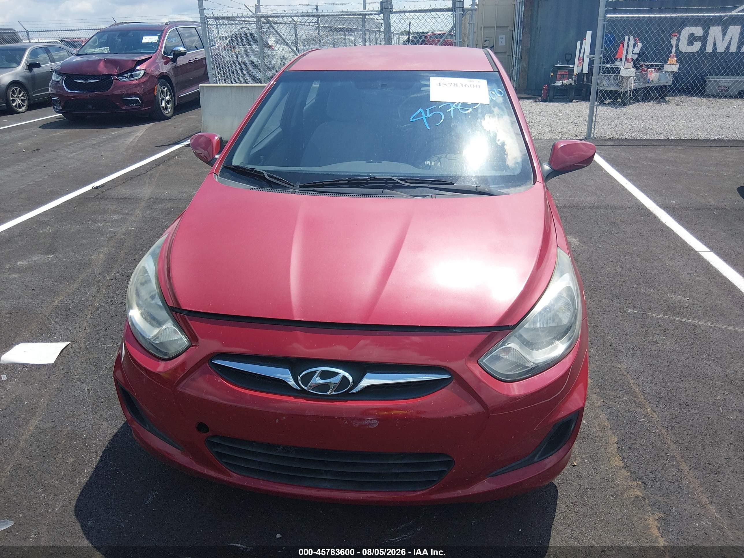 2012 Hyundai Accent Gs Red vin: KMHCT5AE7CU012229