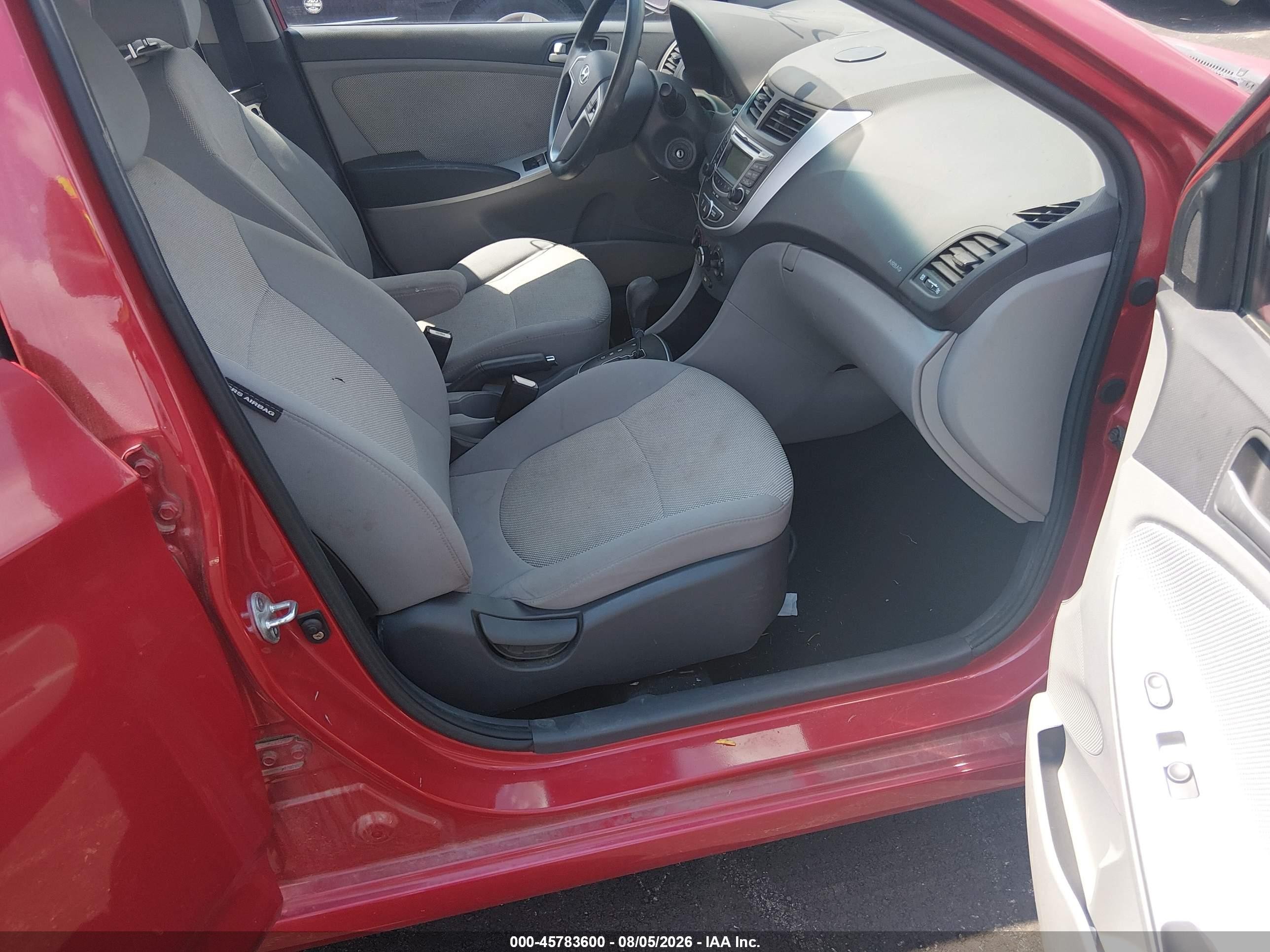 2012 Hyundai Accent Gs Red vin: KMHCT5AE7CU012229