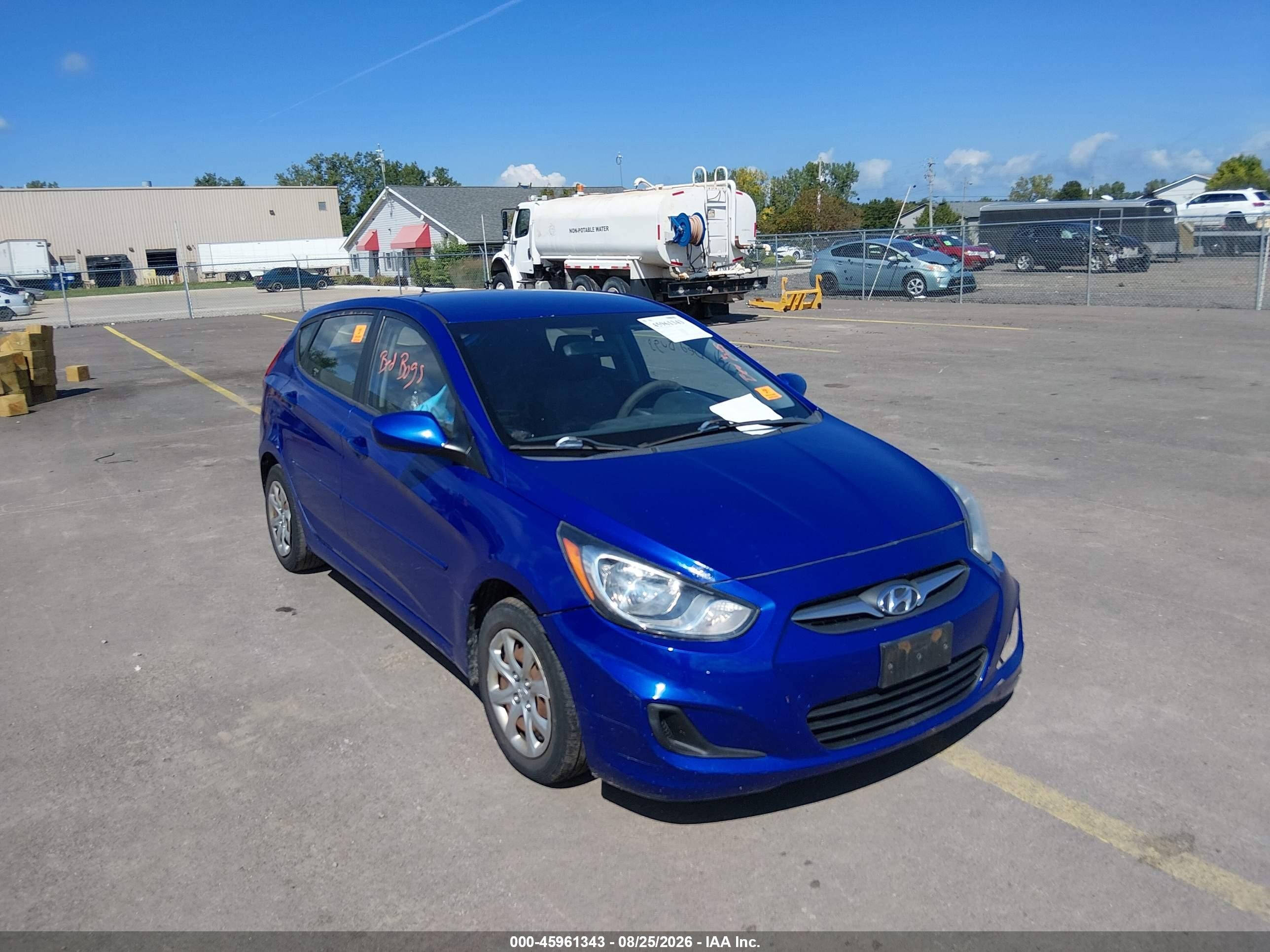 2012 Hyundai Accent Gs Blue vin: KMHCT5AE7CU015891