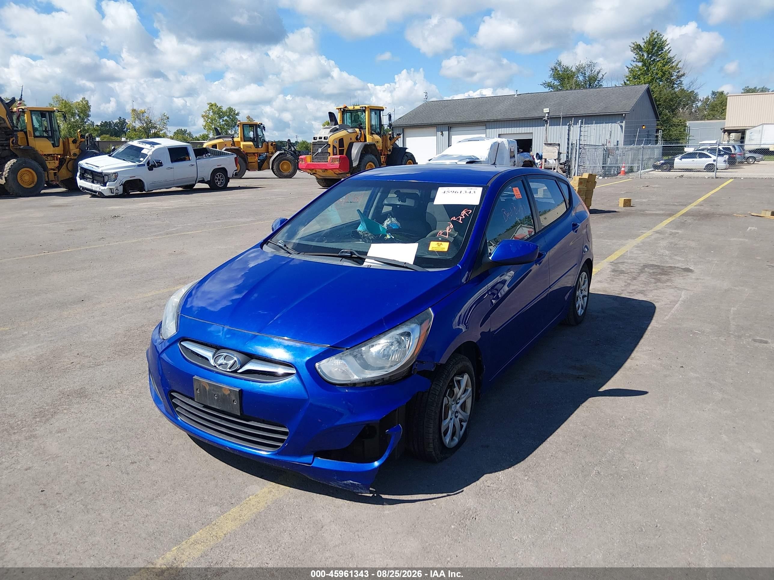 2012 Hyundai Accent Gs Blue vin: KMHCT5AE7CU015891