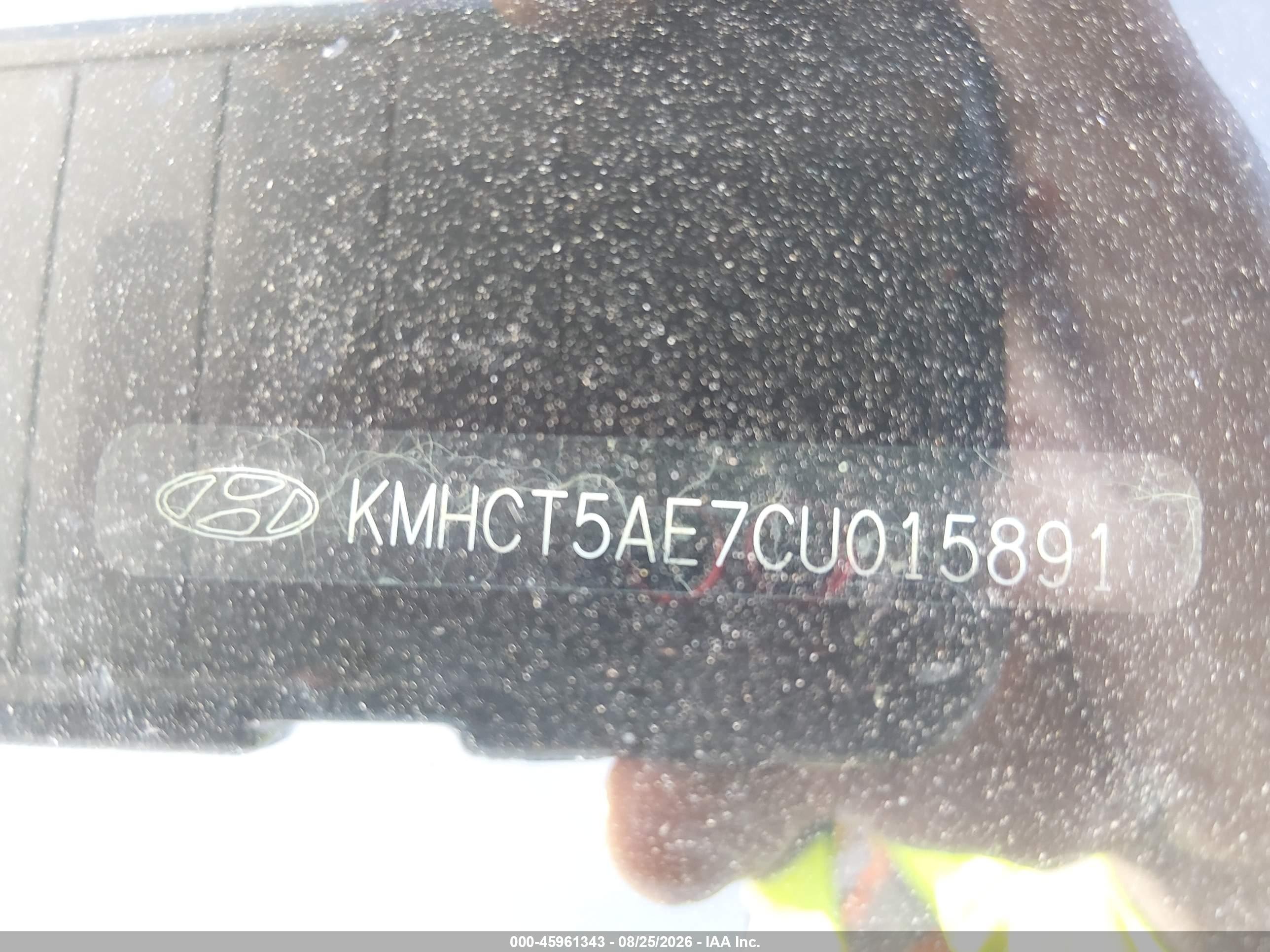 2012 Hyundai Accent Gs Blue vin: KMHCT5AE7CU015891