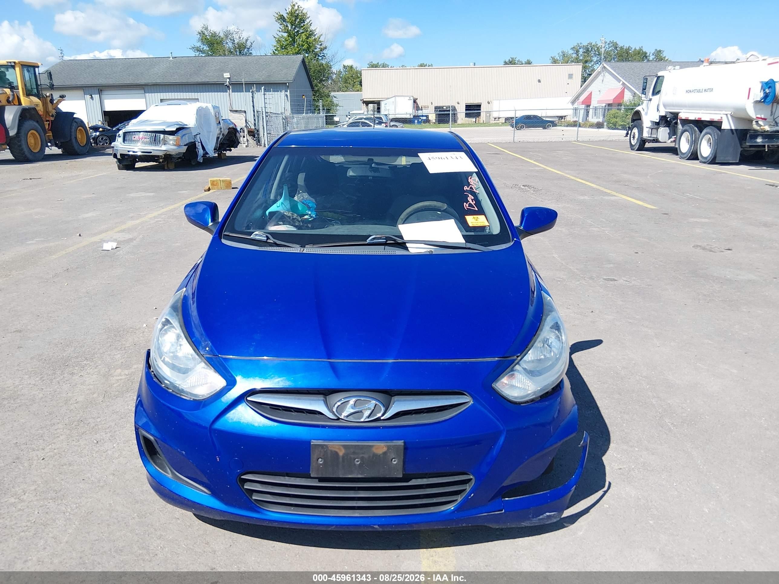 2012 Hyundai Accent Gs Blue vin: KMHCT5AE7CU015891