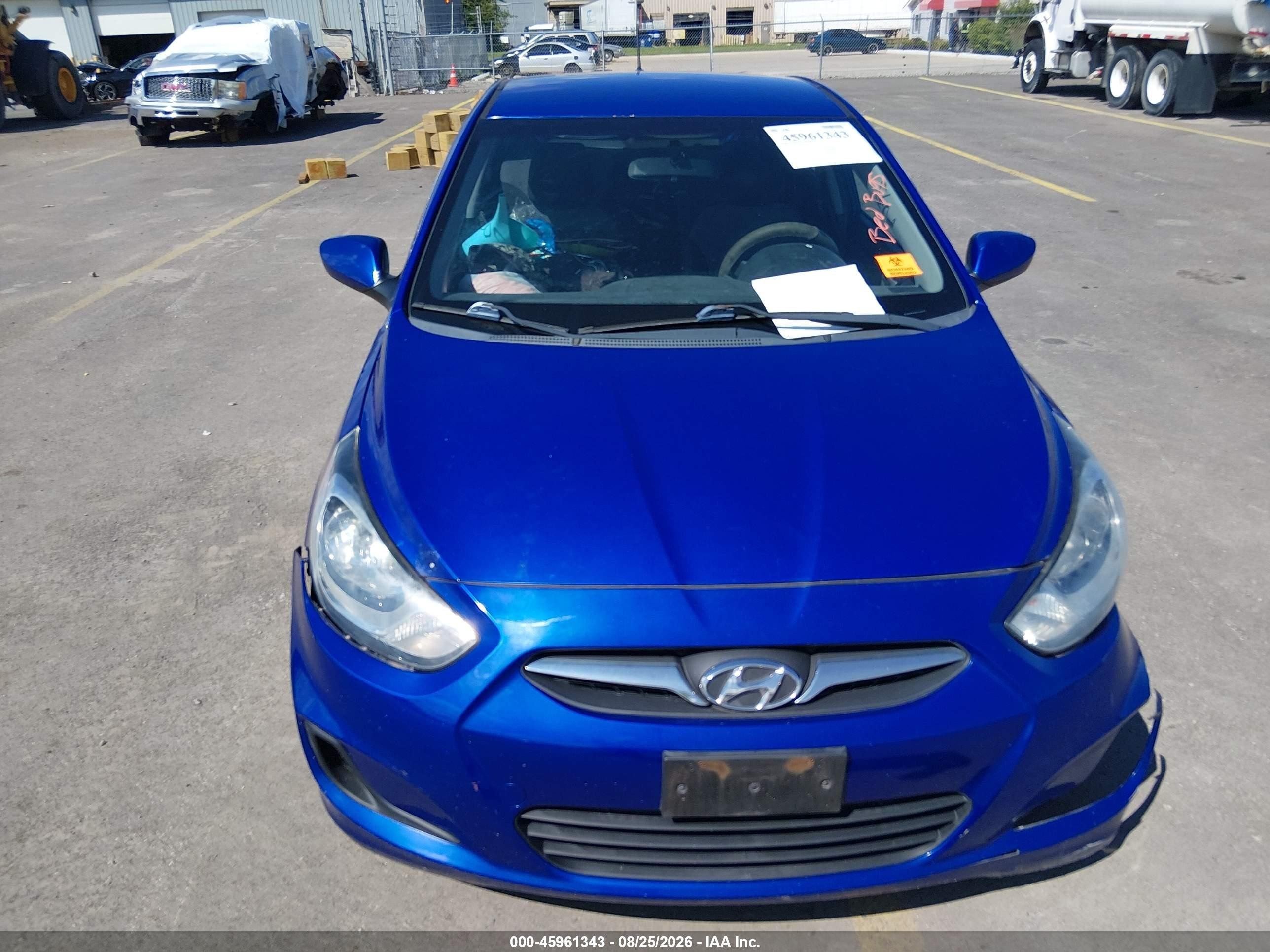2012 Hyundai Accent Gs Blue vin: KMHCT5AE7CU015891