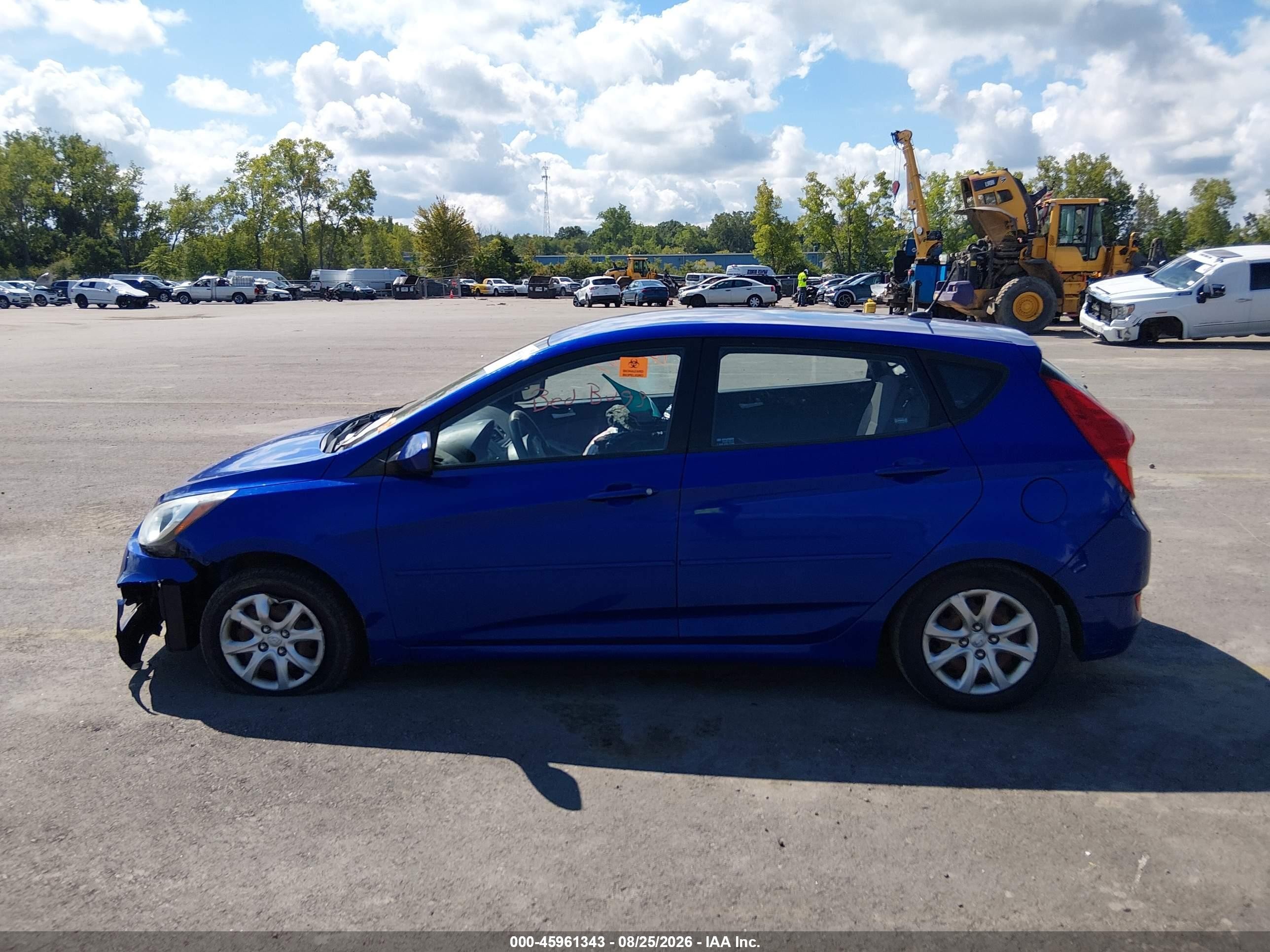2012 Hyundai Accent Gs Blue vin: KMHCT5AE7CU015891
