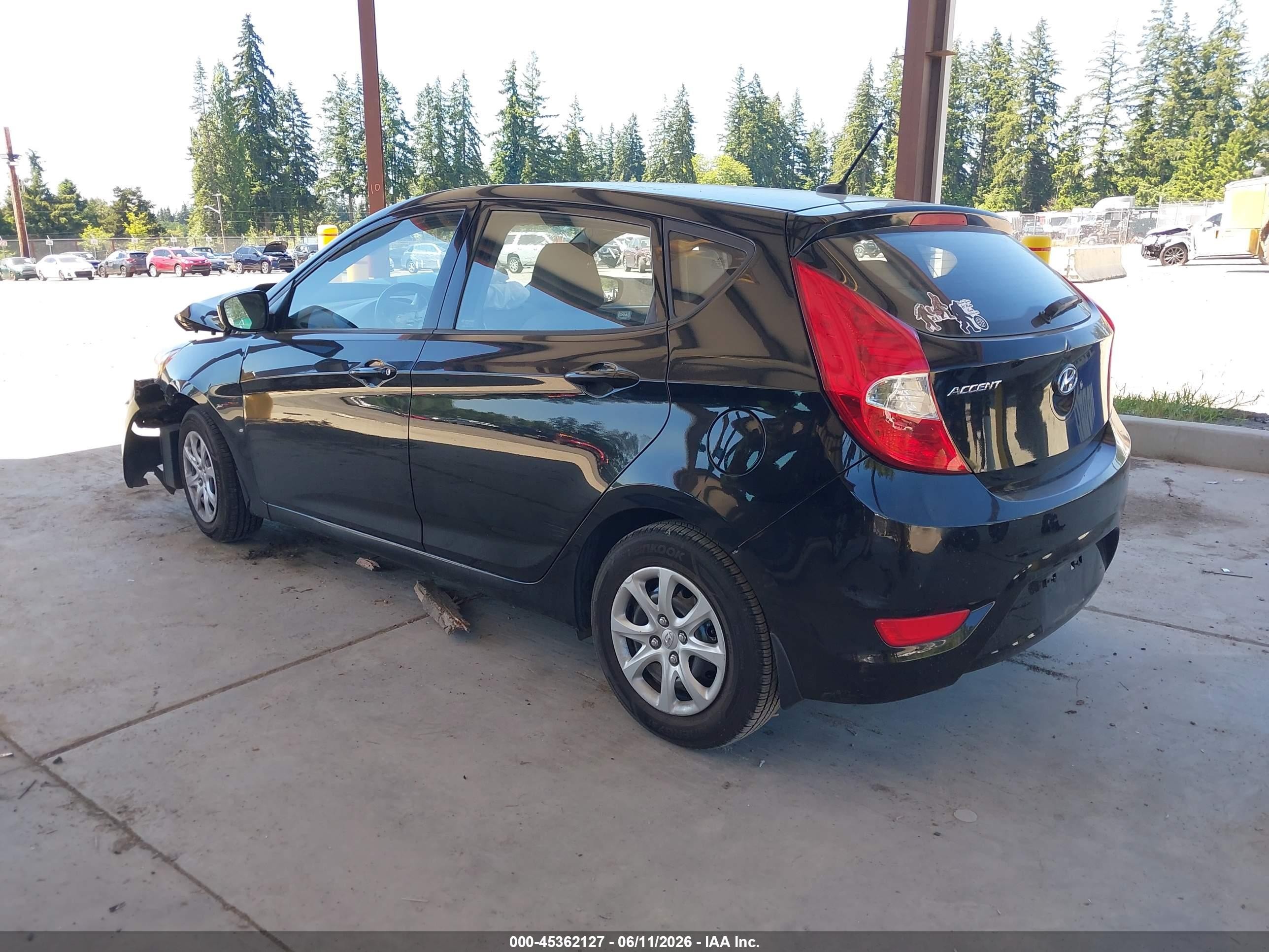 2012 Hyundai Accent Gs Black vin: KMHCT5AE7CU046316