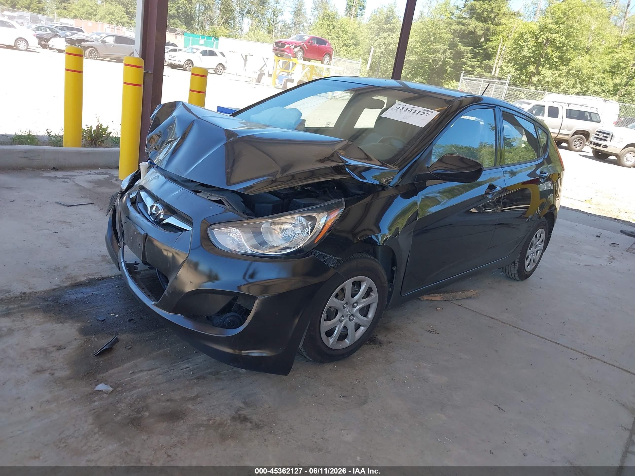 2012 Hyundai Accent Gs Black vin: KMHCT5AE7CU046316