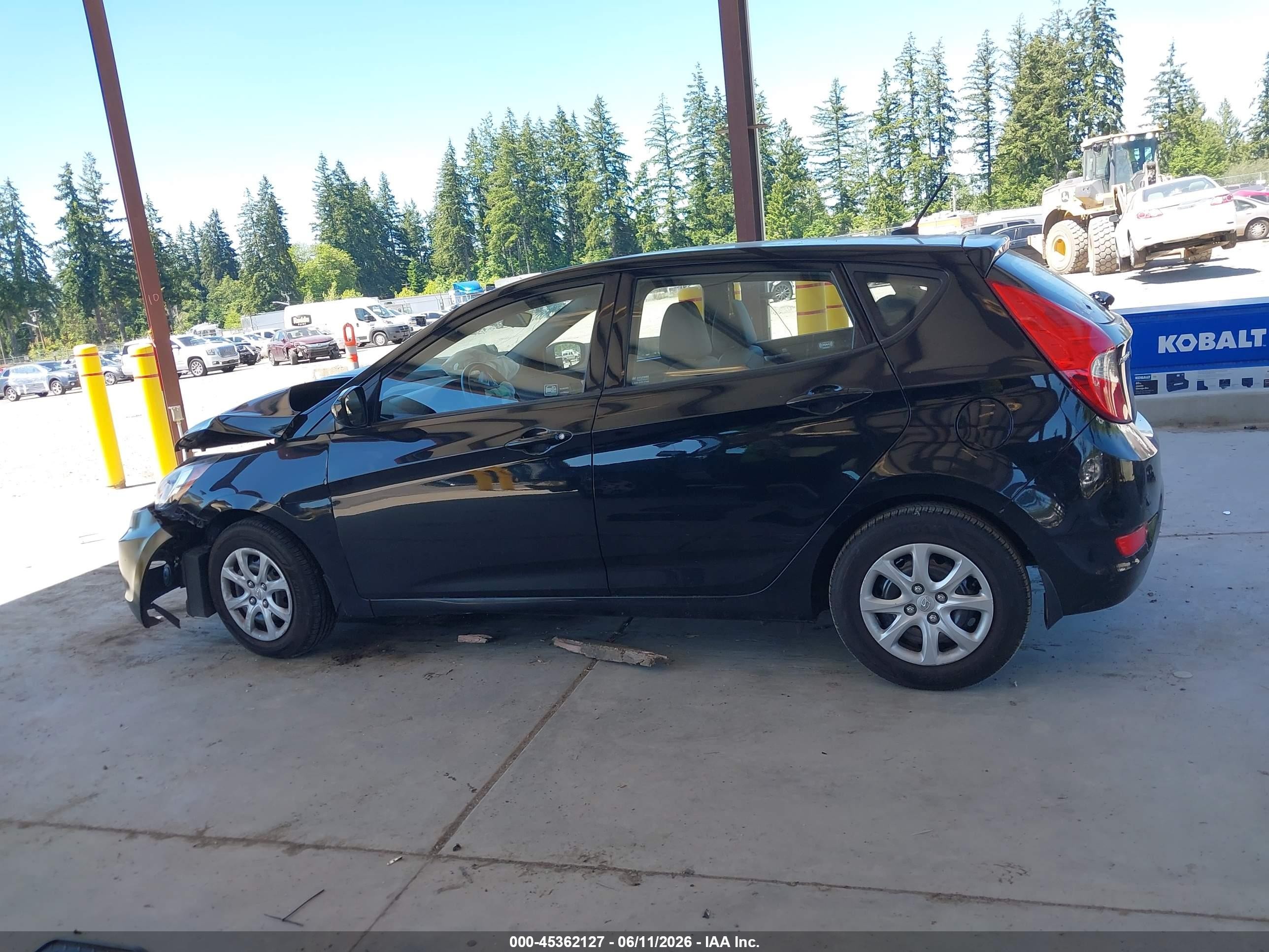 2012 Hyundai Accent Gs Black vin: KMHCT5AE7CU046316