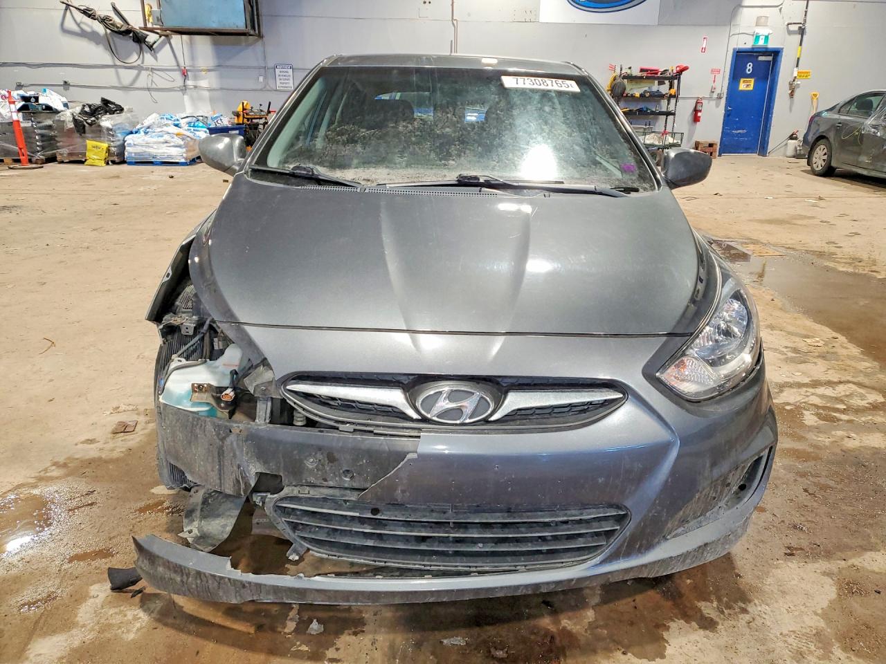 2013 Hyundai Accent Gls Gray vin: KMHCT5AE7DU096943