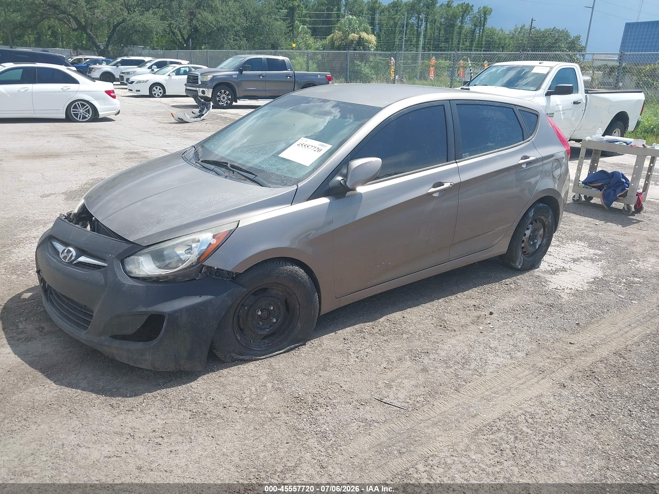 2014 Hyundai Accent Gs Gray vin: KMHCT5AE7EU145804