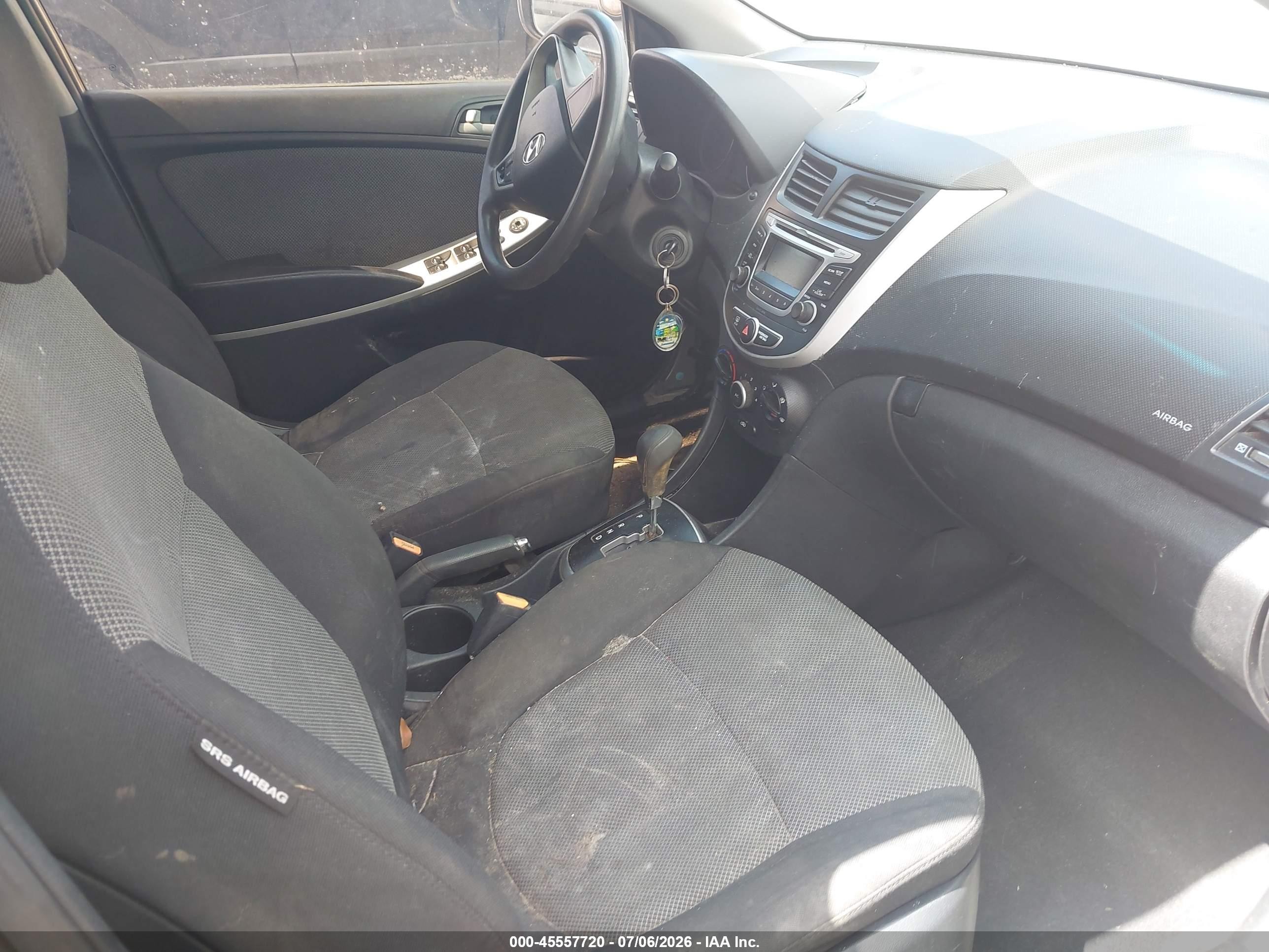 2014 Hyundai Accent Gs Gray vin: KMHCT5AE7EU145804