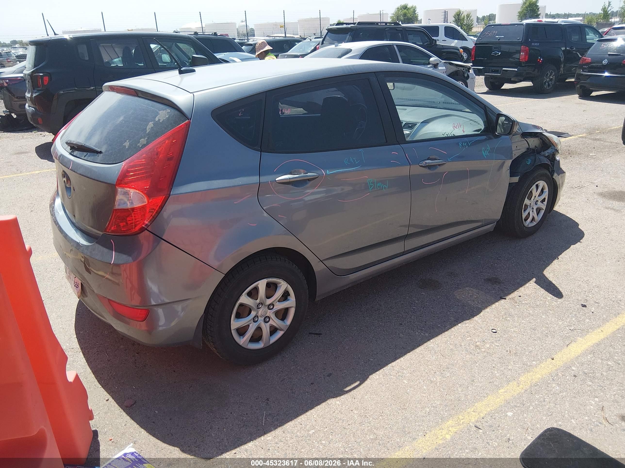 2014 Hyundai Accent Gs Серый vin: KMHCT5AE7EU171514
