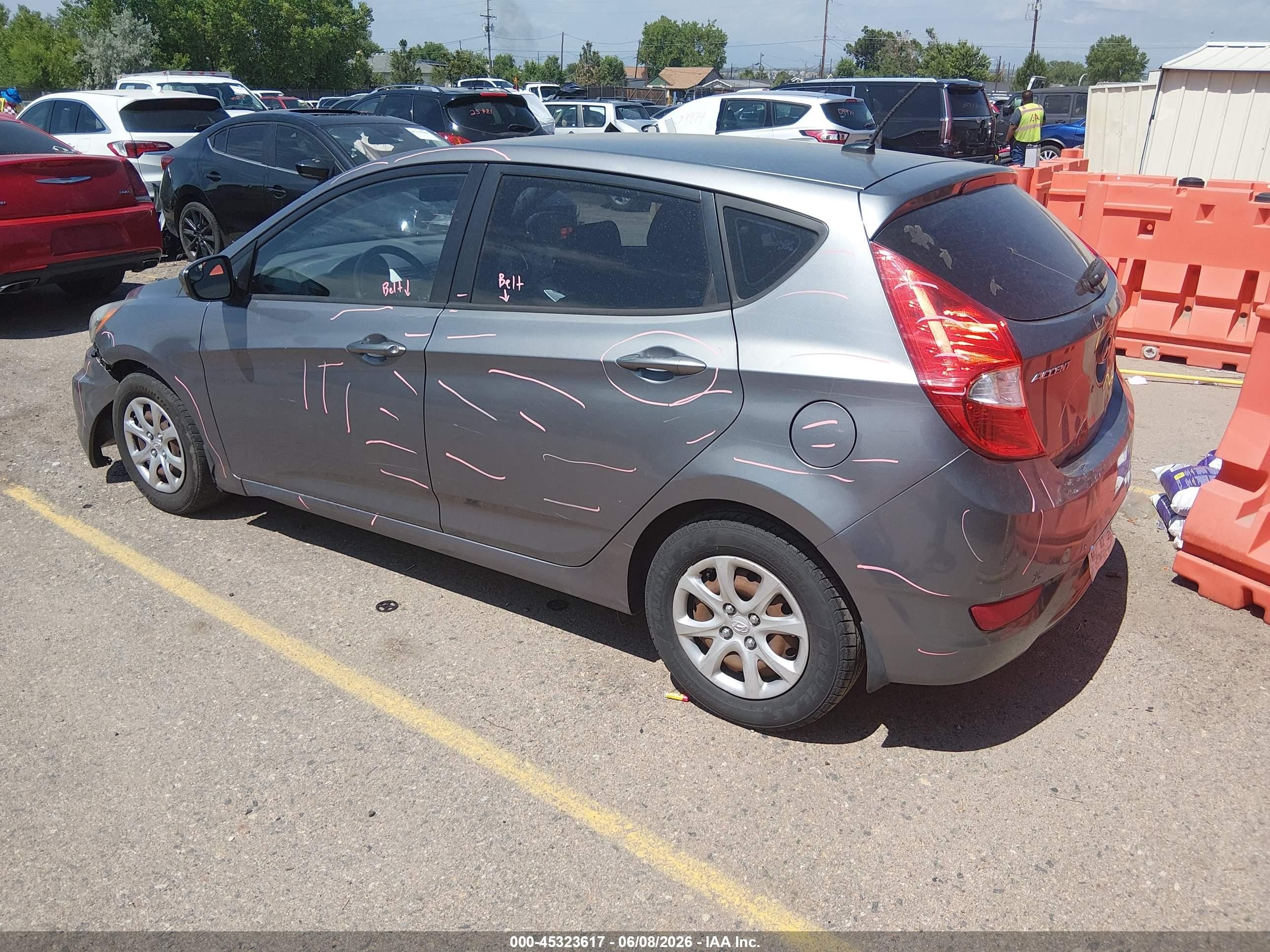 2014 Hyundai Accent Gs Серый vin: KMHCT5AE7EU171514