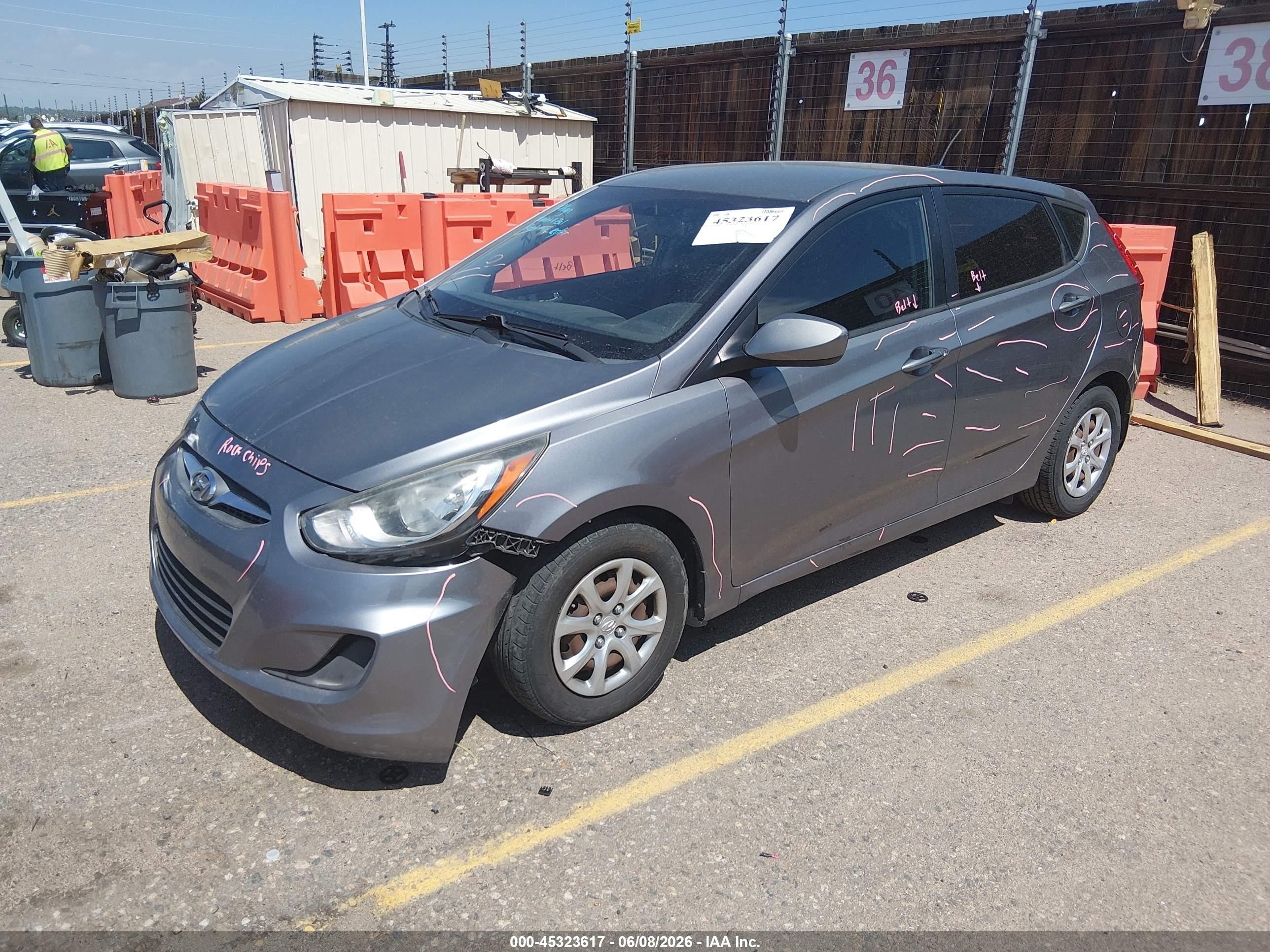 2014 Hyundai Accent Gs Серый vin: KMHCT5AE7EU171514