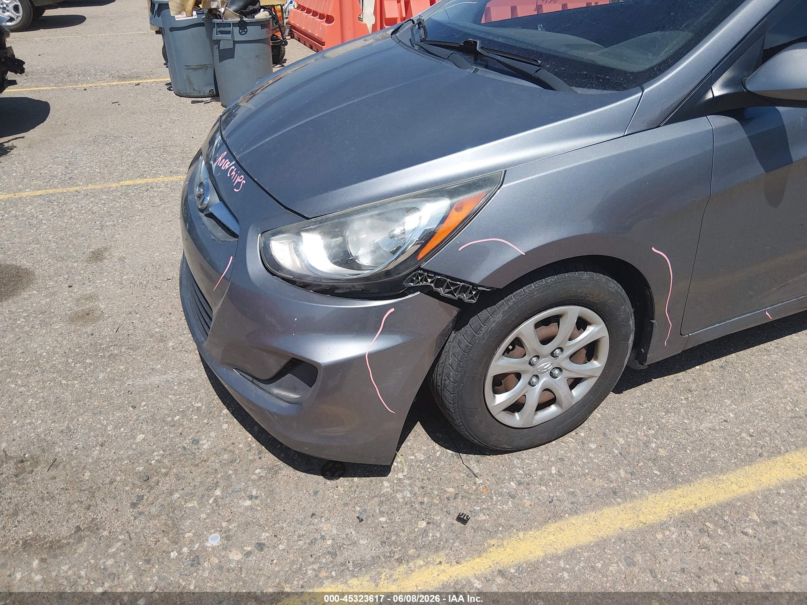 2014 Hyundai Accent Gs Серый vin: KMHCT5AE7EU171514