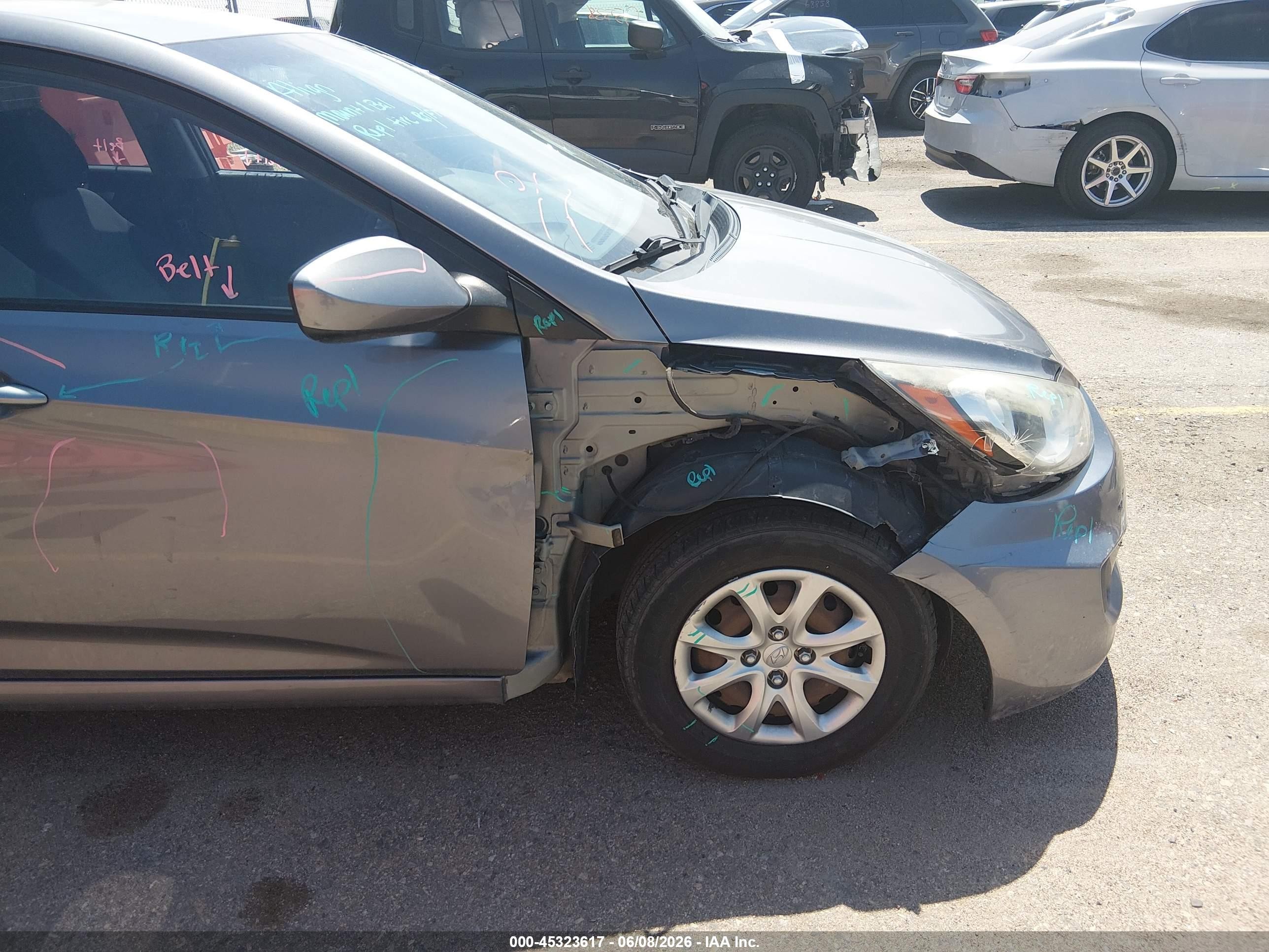 2014 Hyundai Accent Gs Серый vin: KMHCT5AE7EU171514