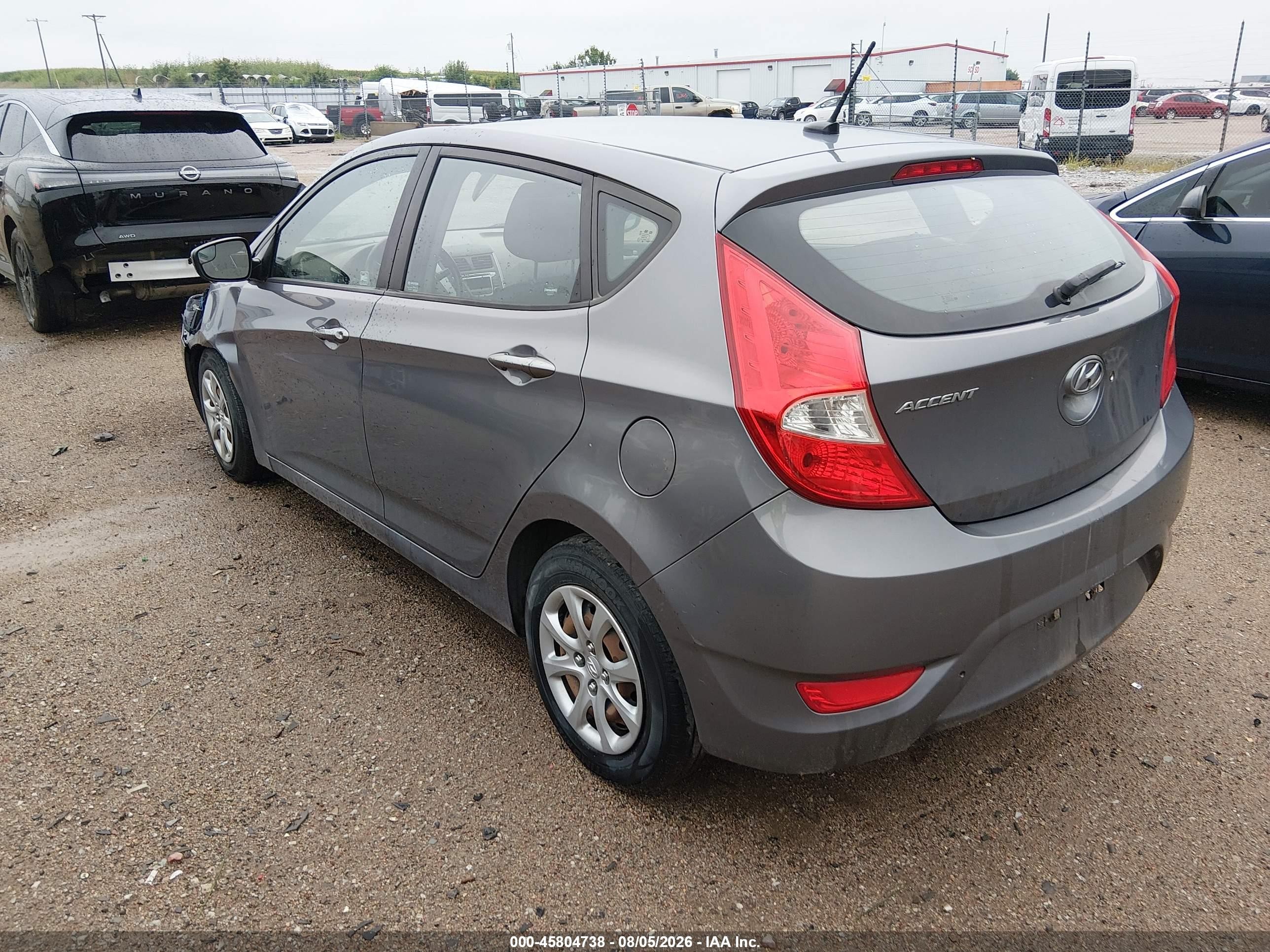 2014 Hyundai Accent Gs Gray vin: KMHCT5AE7EU194498