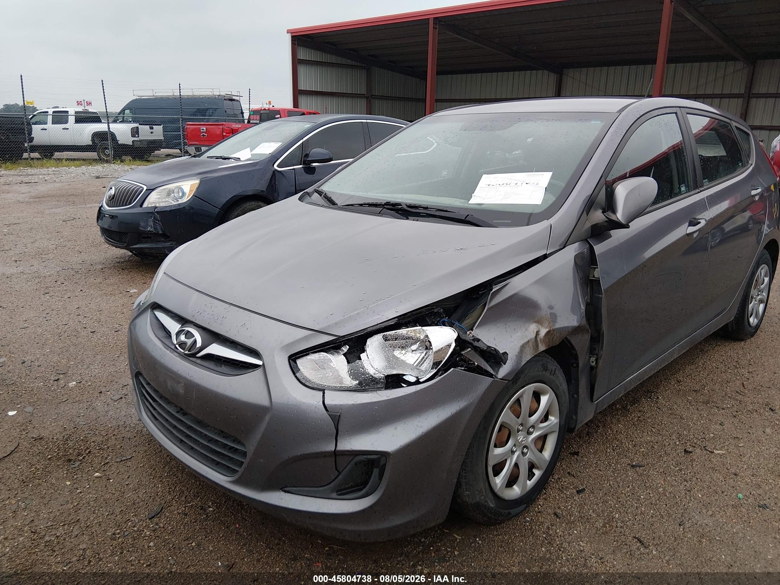 2014 Hyundai Accent Gs Gray vin: KMHCT5AE7EU194498