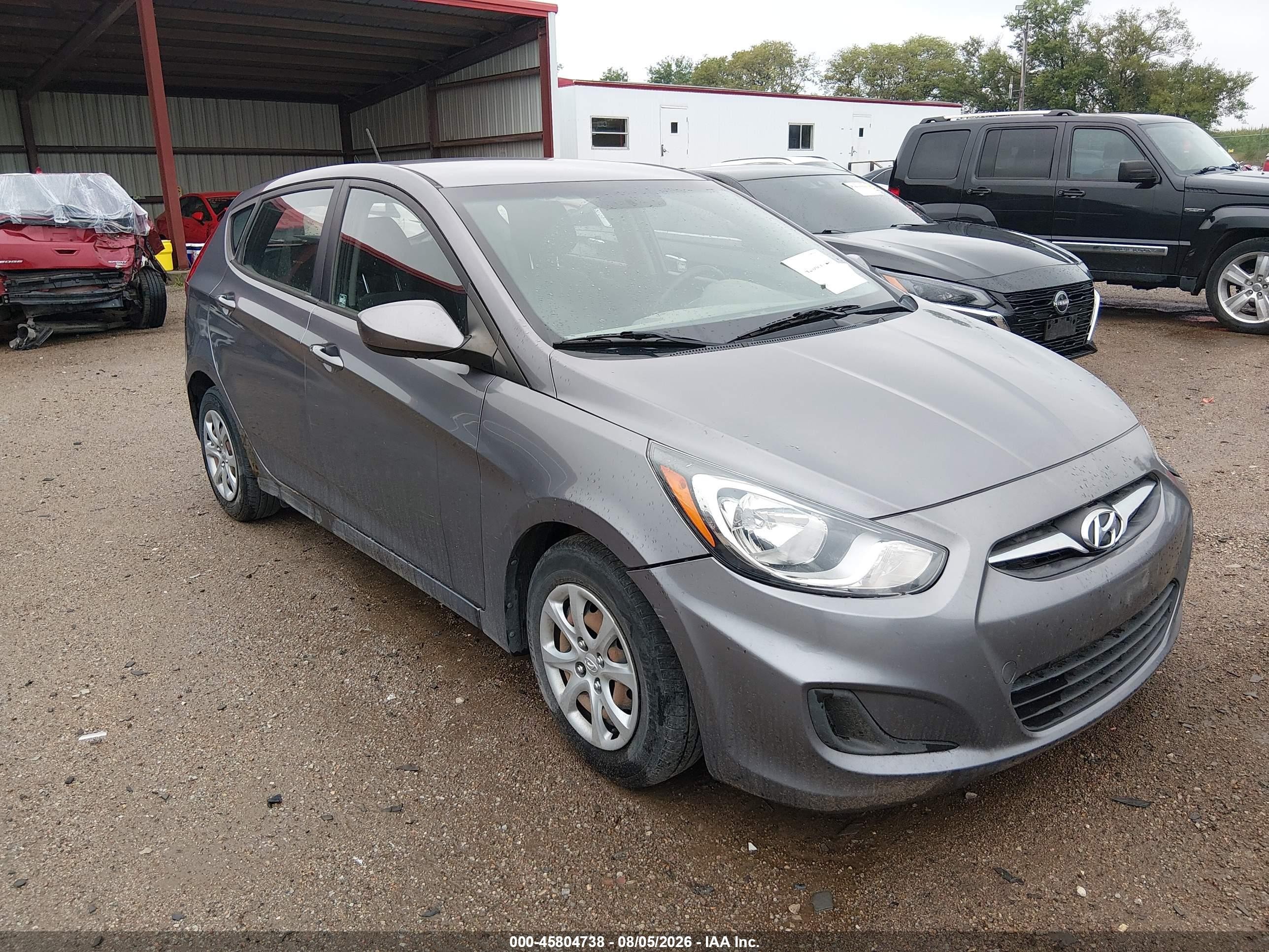 2014 Hyundai Accent Gs Gray vin: KMHCT5AE7EU194498