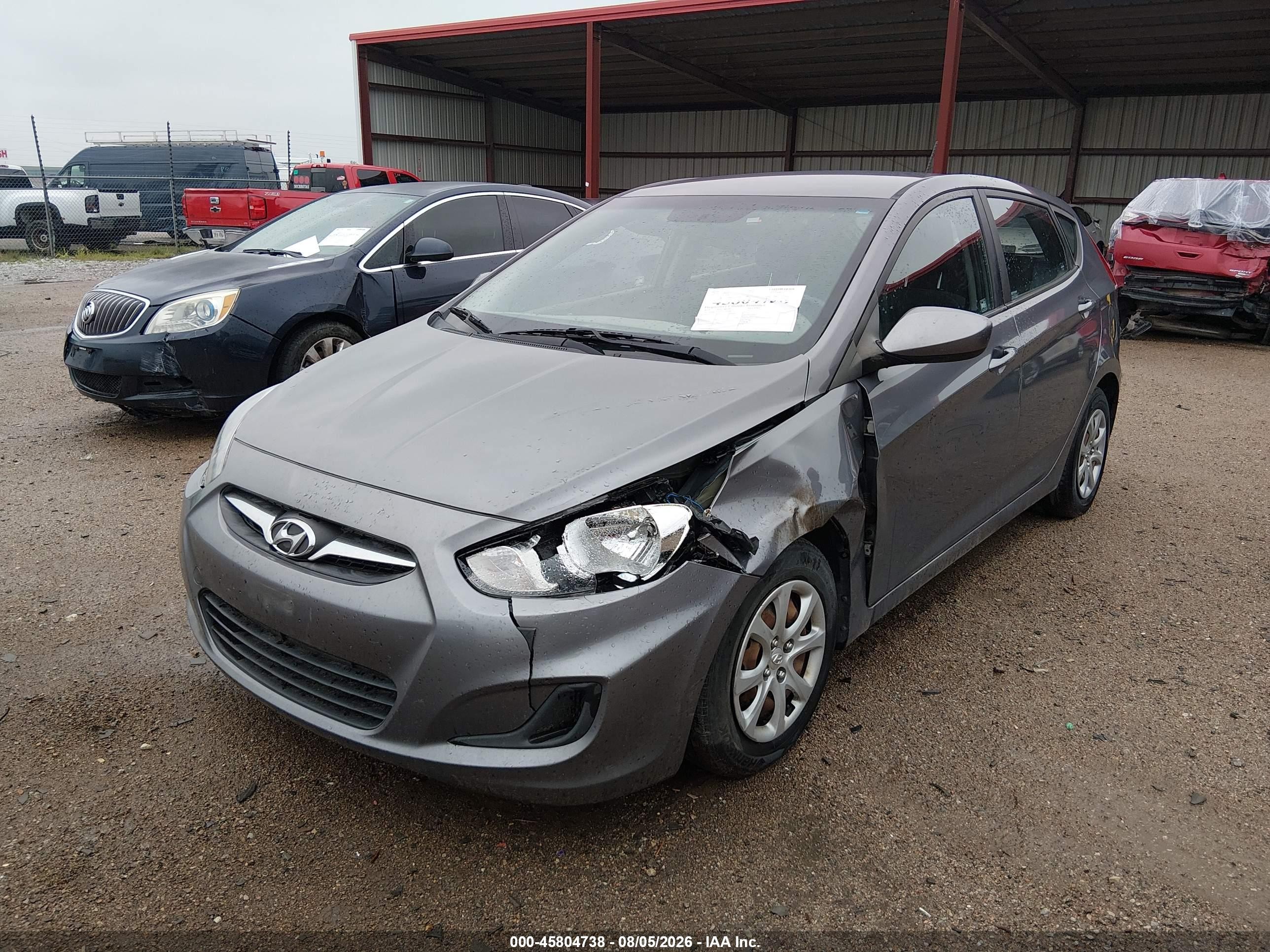 2014 Hyundai Accent Gs Gray vin: KMHCT5AE7EU194498