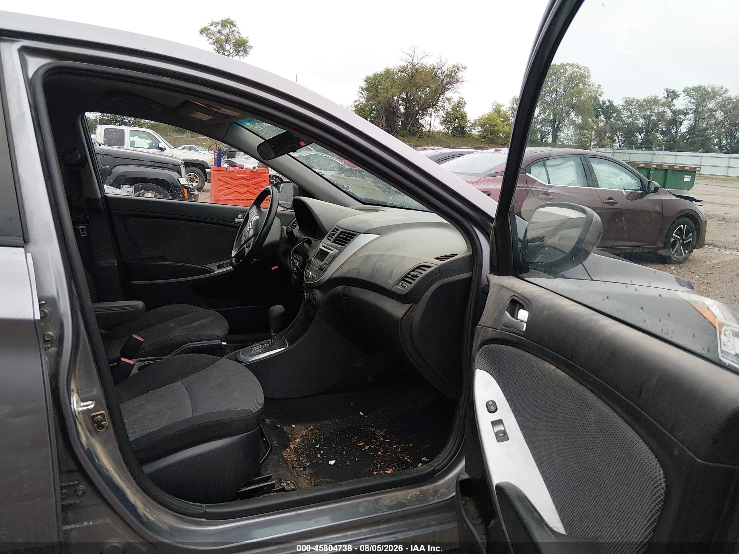 2014 Hyundai Accent Gs Gray vin: KMHCT5AE7EU194498