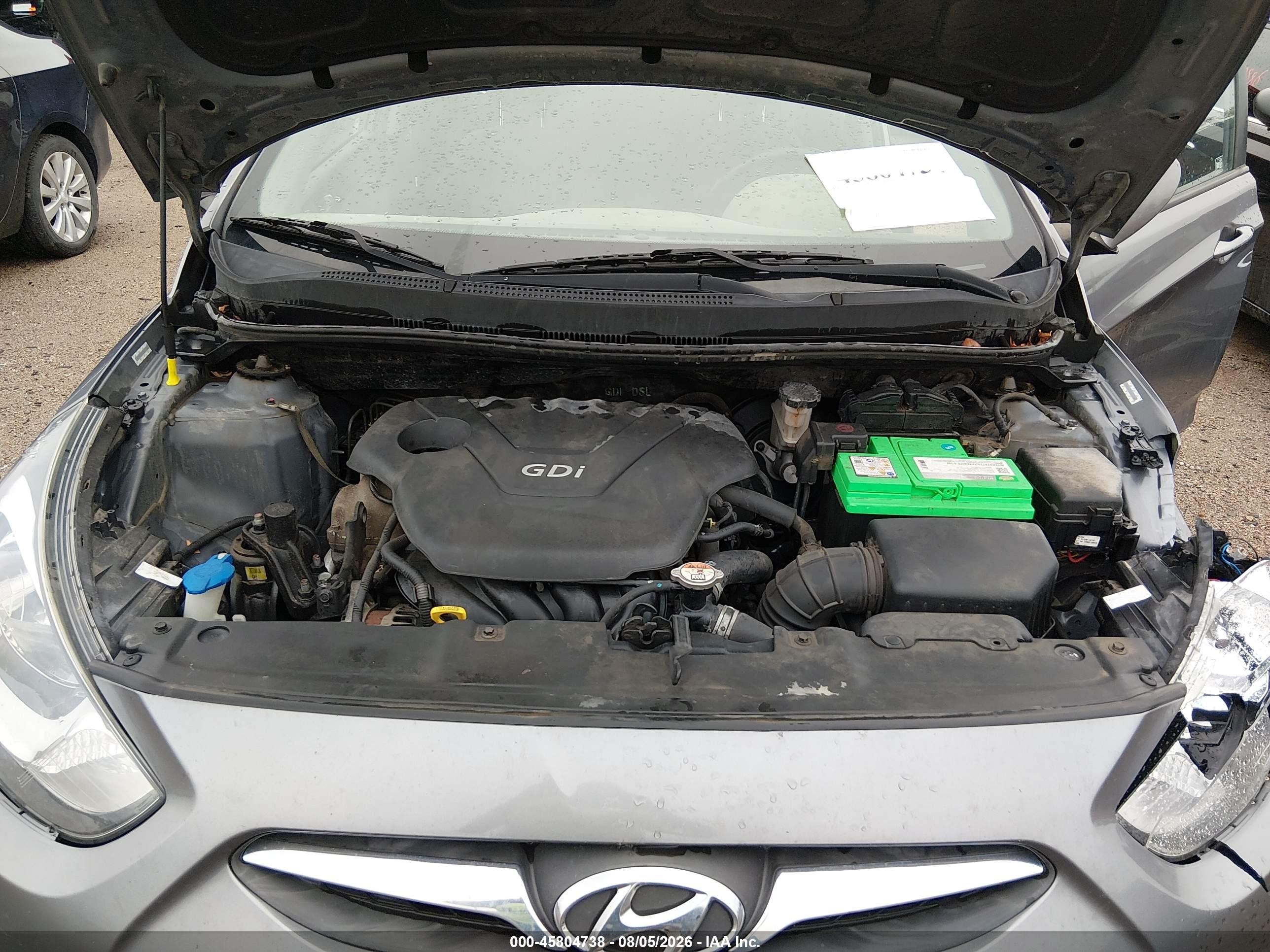2014 Hyundai Accent Gs Gray vin: KMHCT5AE7EU194498