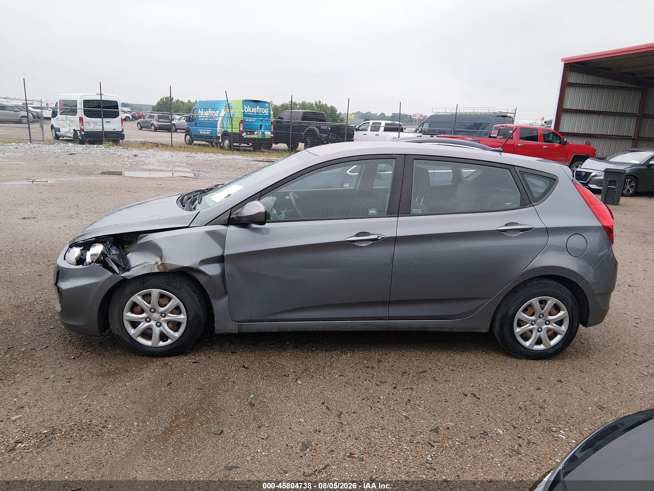 2014 Hyundai Accent Gs Gray vin: KMHCT5AE7EU194498