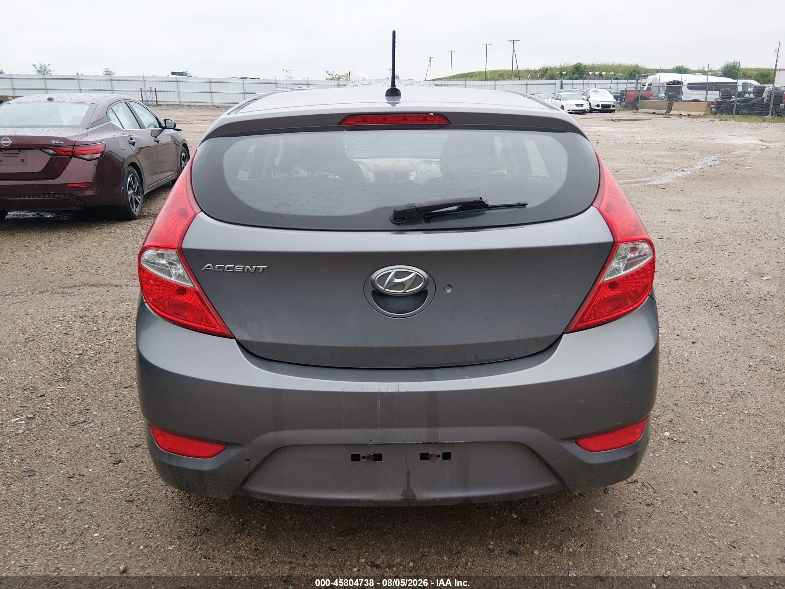 2014 Hyundai Accent Gs Gray vin: KMHCT5AE7EU194498
