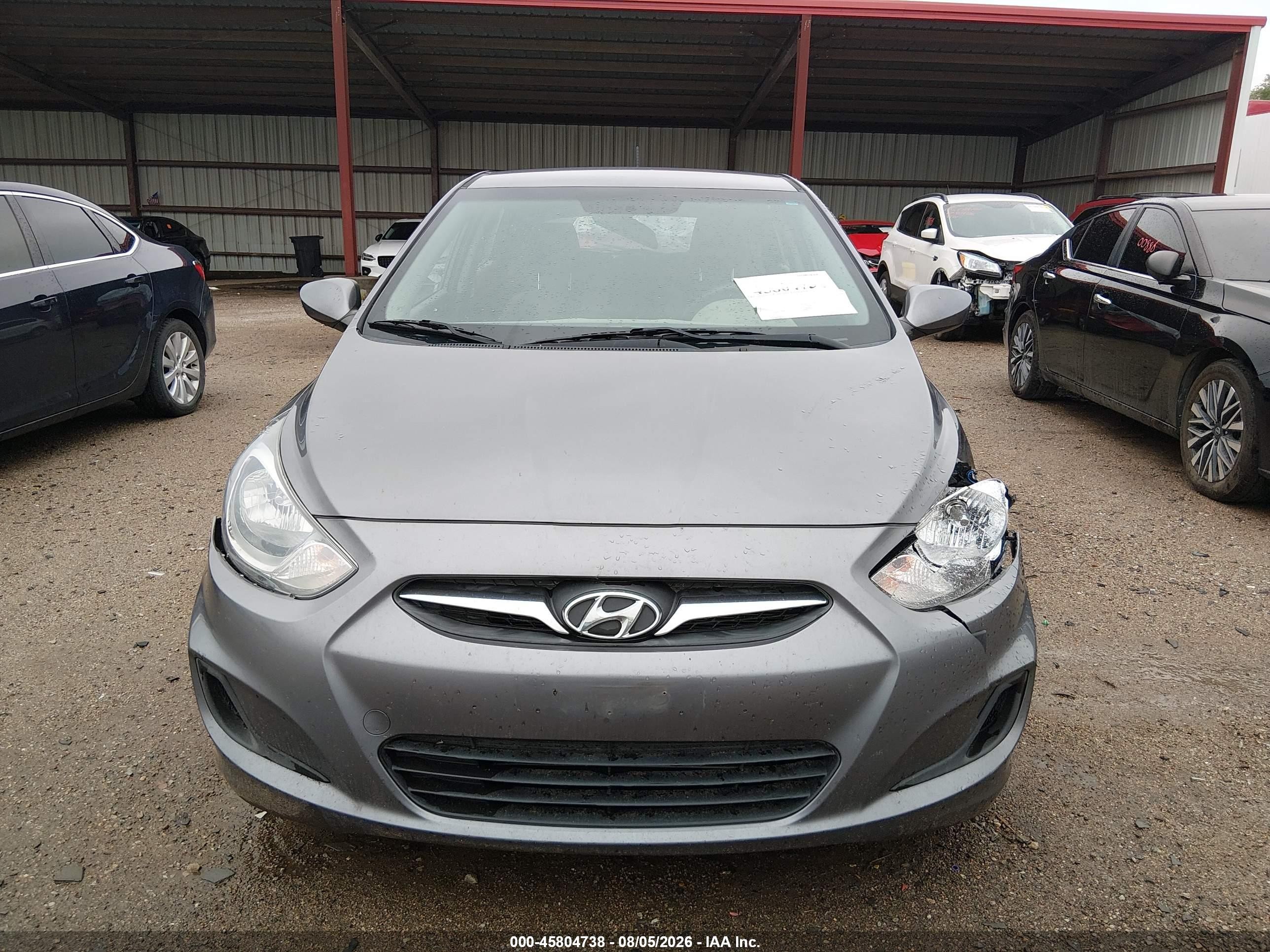 2014 Hyundai Accent Gs Gray vin: KMHCT5AE7EU194498