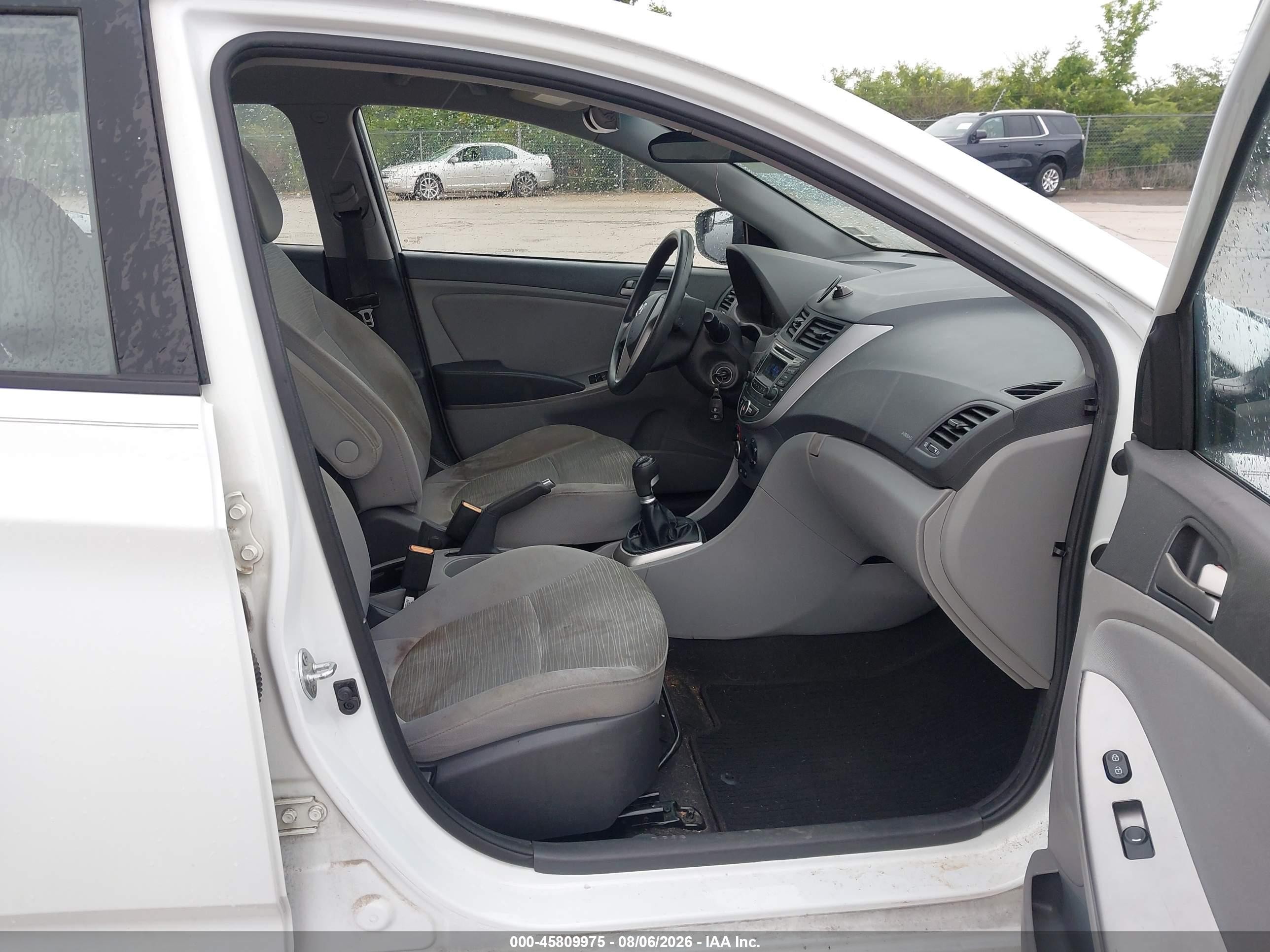 2015 Hyundai Accent Gs White vin: KMHCT5AE7FU201404