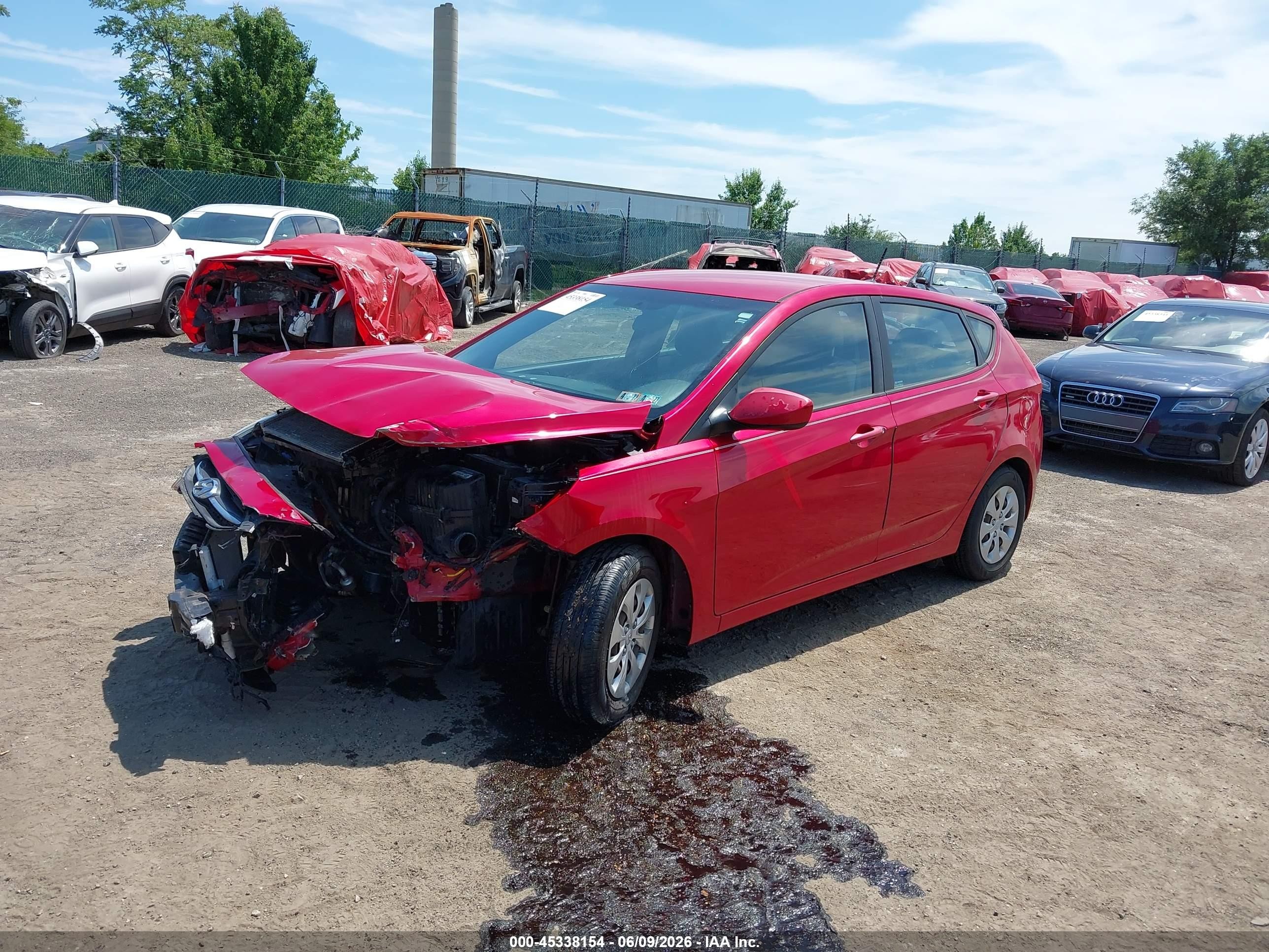 2015 Hyundai Accent Gs Red vin: KMHCT5AE7FU225119