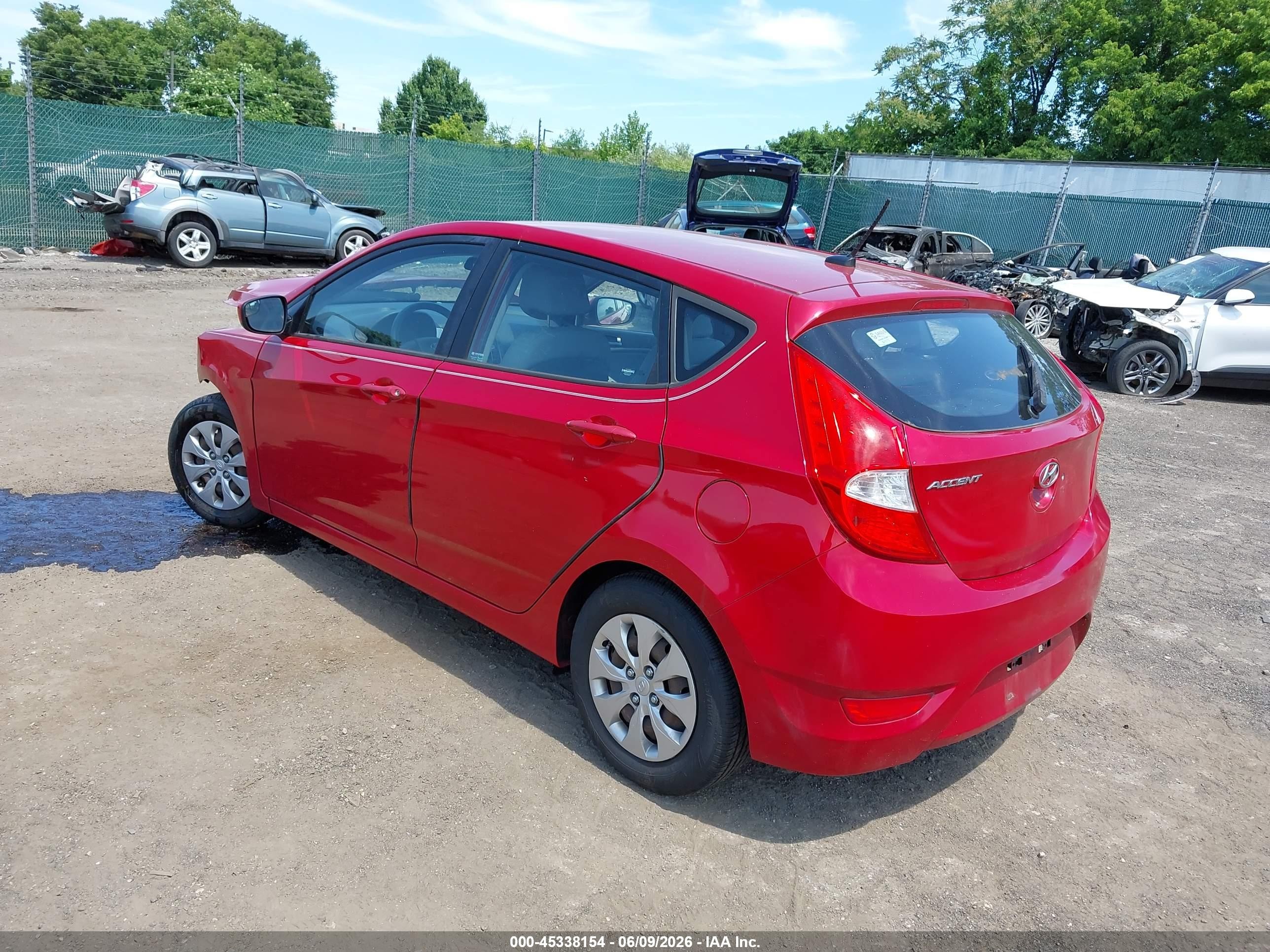 2015 Hyundai Accent Gs Red vin: KMHCT5AE7FU225119