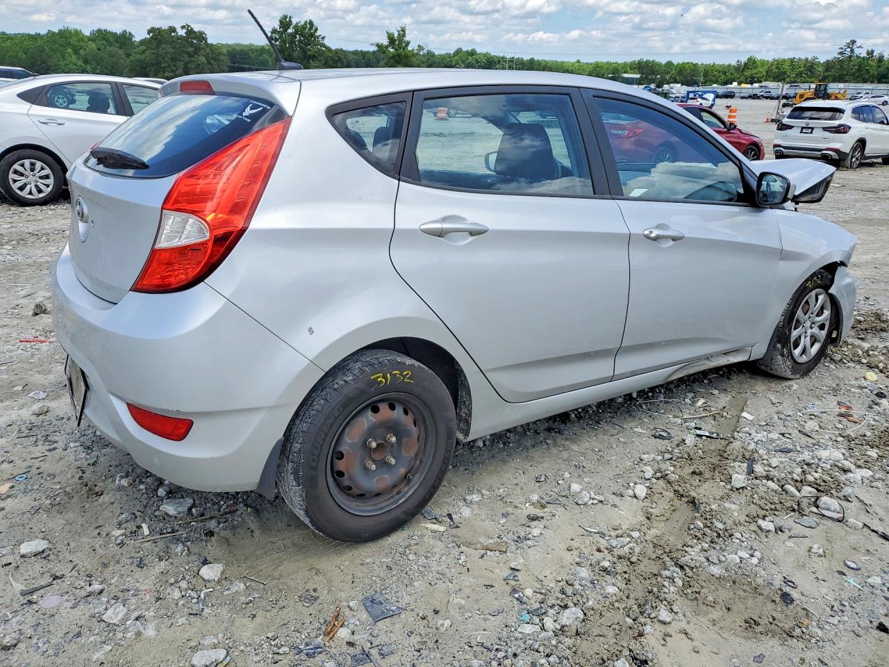 2012 Hyundai Accent Gs Silver vin: KMHCT5AE8CU034496