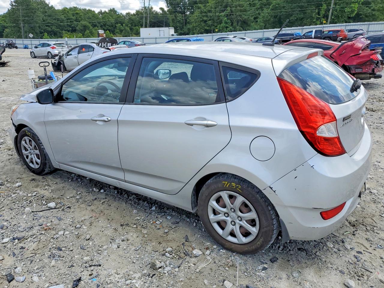 2012 Hyundai Accent Gs Silver vin: KMHCT5AE8CU034496